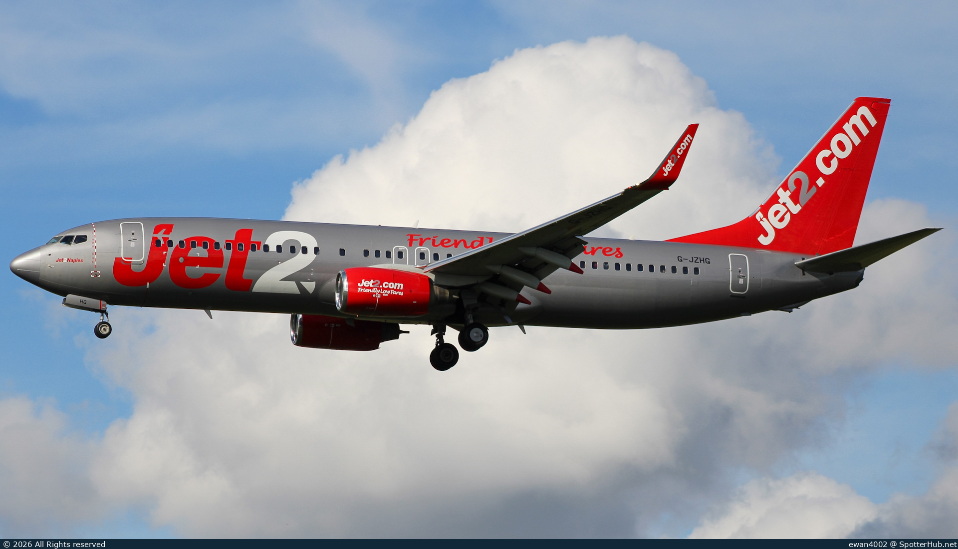 Photo of G-JZHG - Boeing 737-85P operated by Jet2