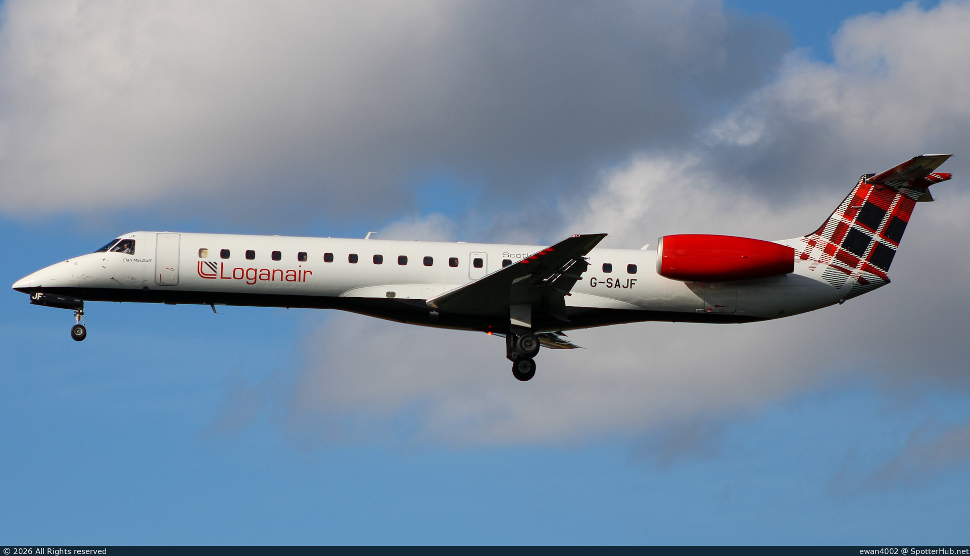 Photo of G-SAJF - Embraer ERJ-145EP operated by Loganair