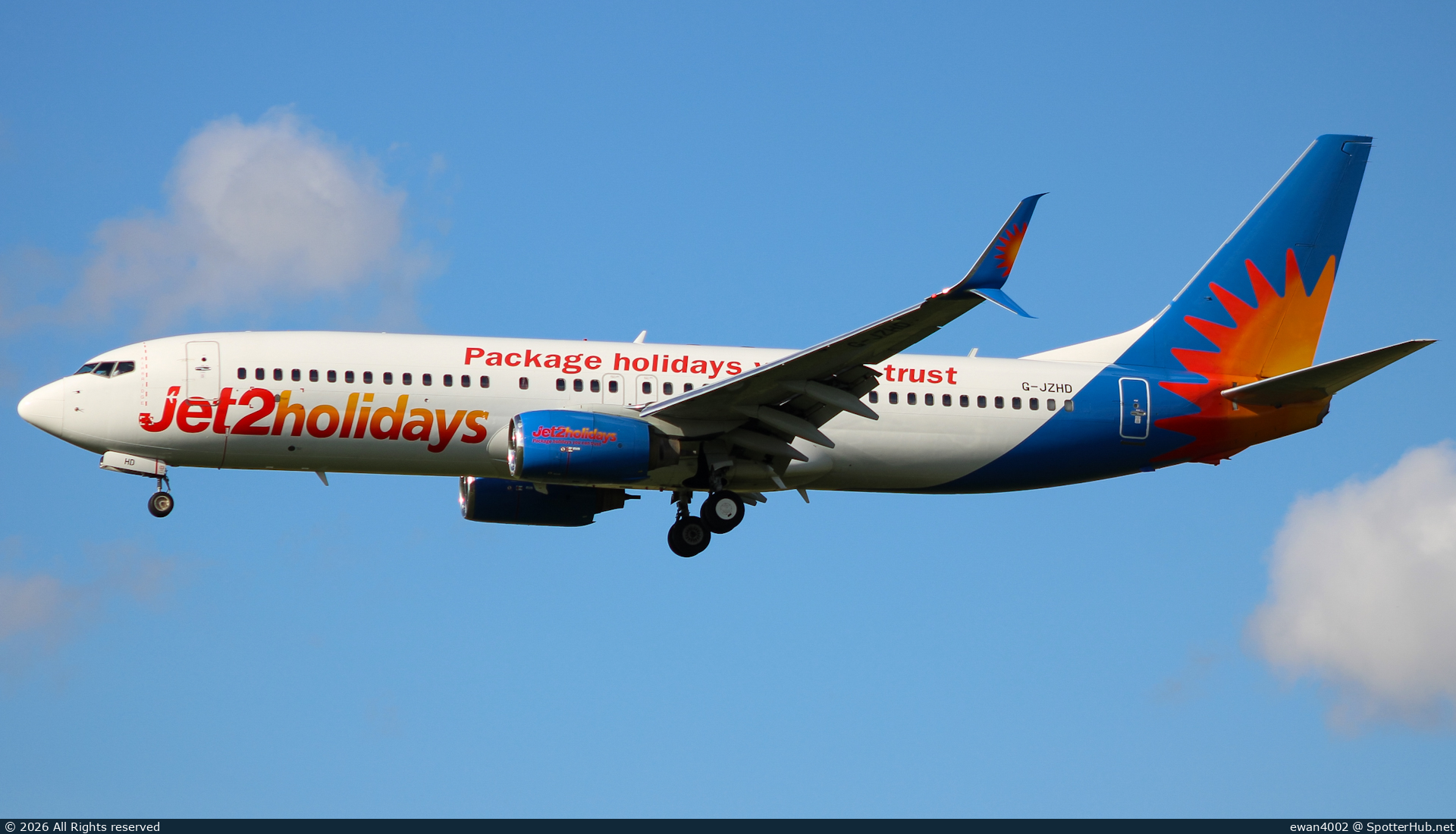 Photo of G-JZHD - Boeing 737-808 operated by Jet2