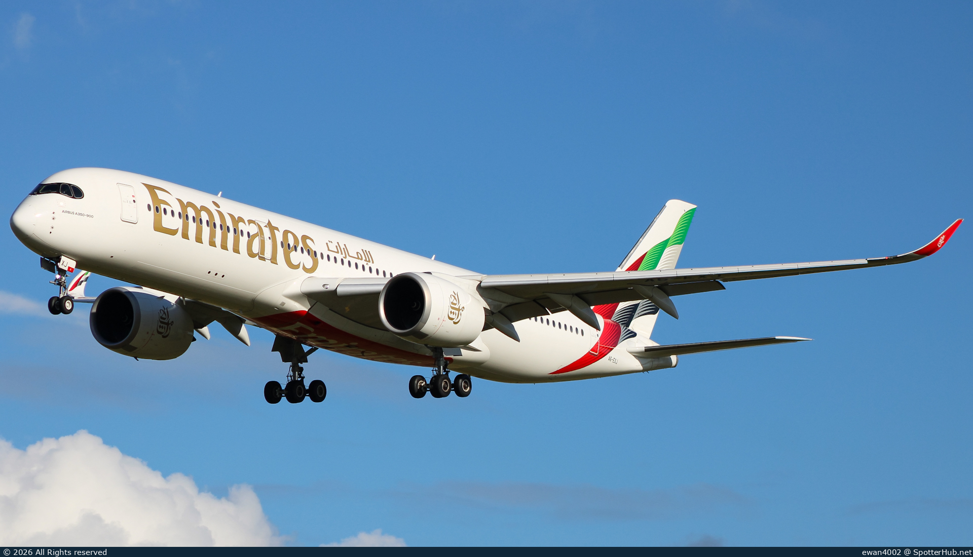 Photo of A6-EXJ - Airbus A350-941 operated by Emirates