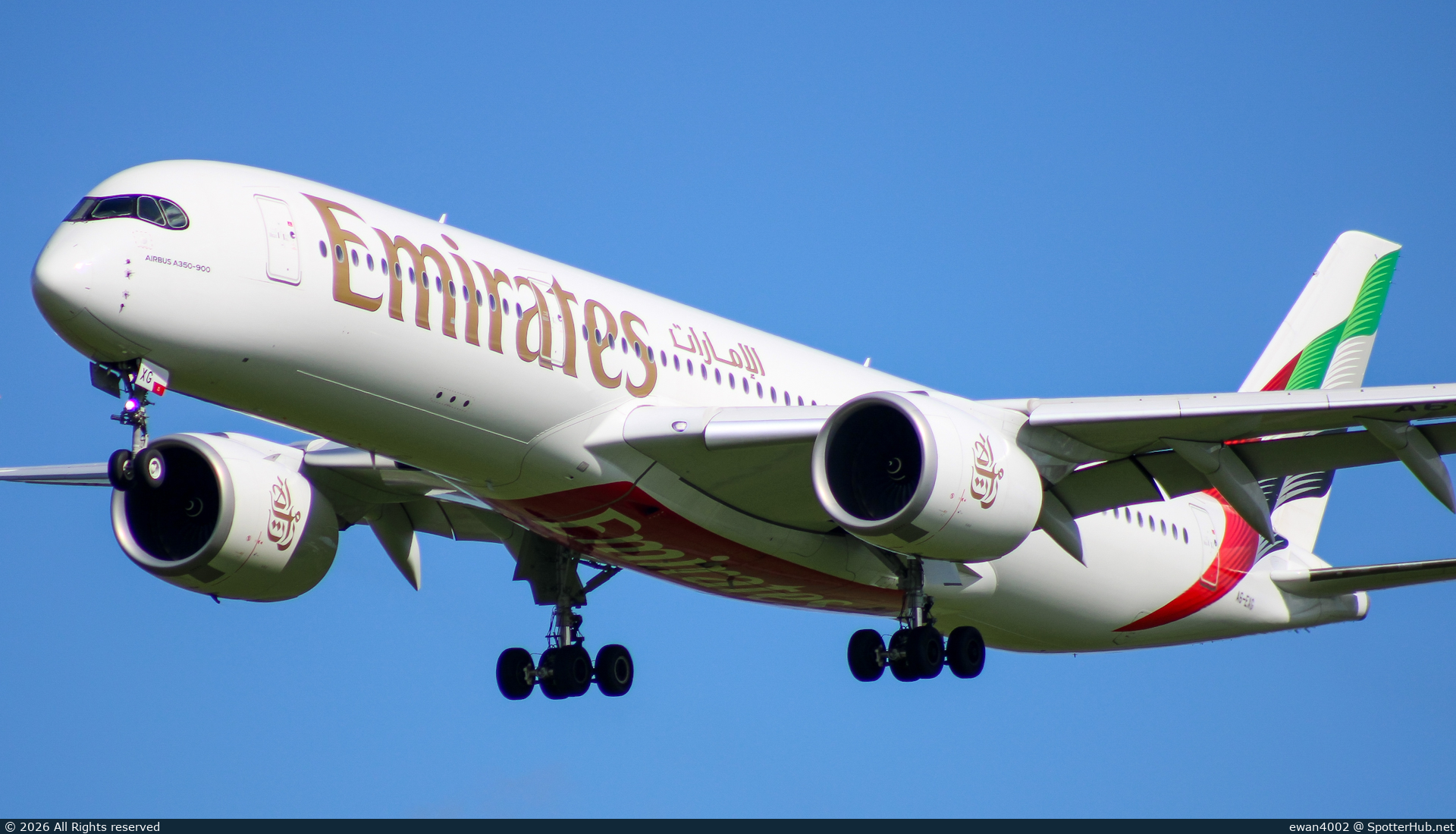 Photo of A6-EXG - Airbus A350-941 operated by Emirates
