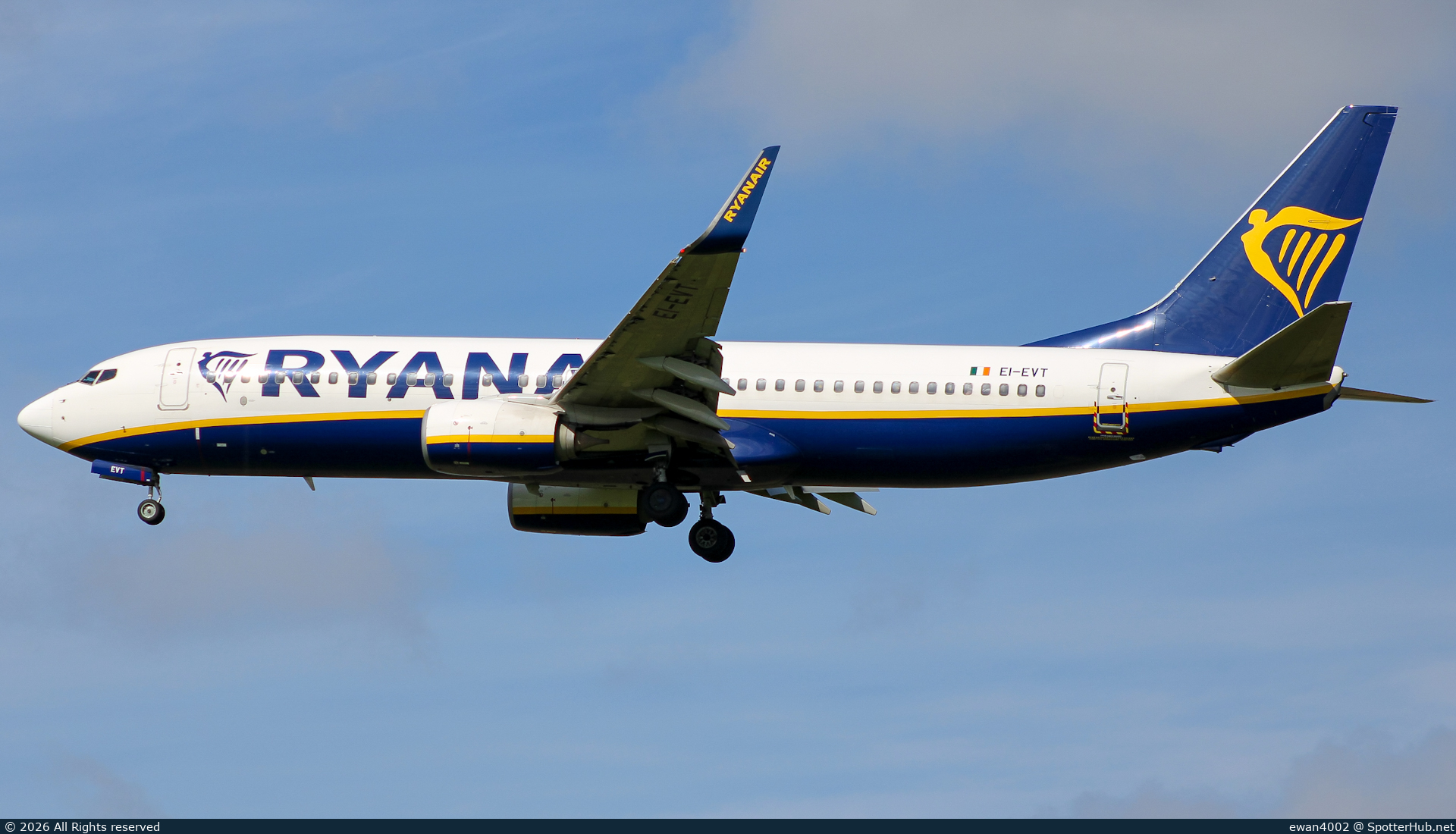 Photo of EI-EVT - Boeing 737-8AS operated by Ryanair