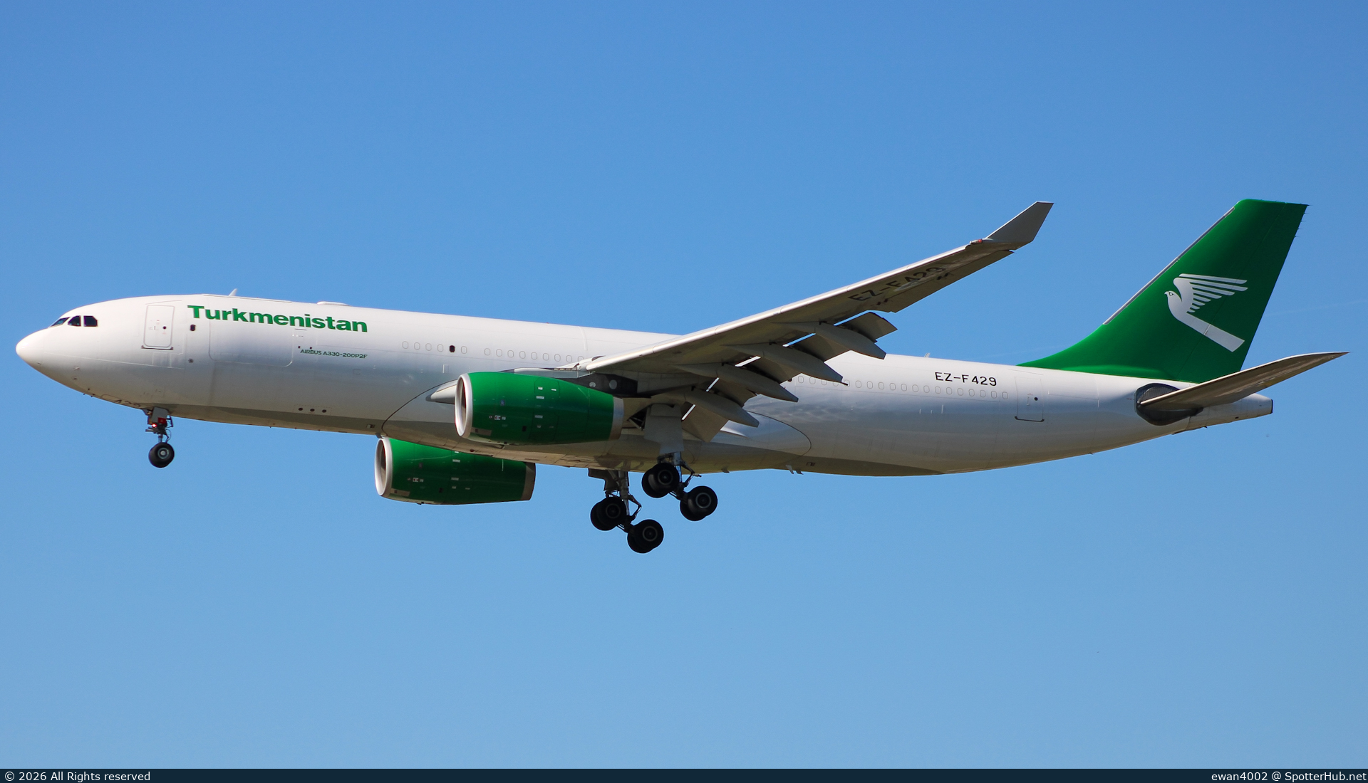 Photo of EZ-F429 - Airbus A330-243(P2F) operated by Turkmenistan Airlines Cargo