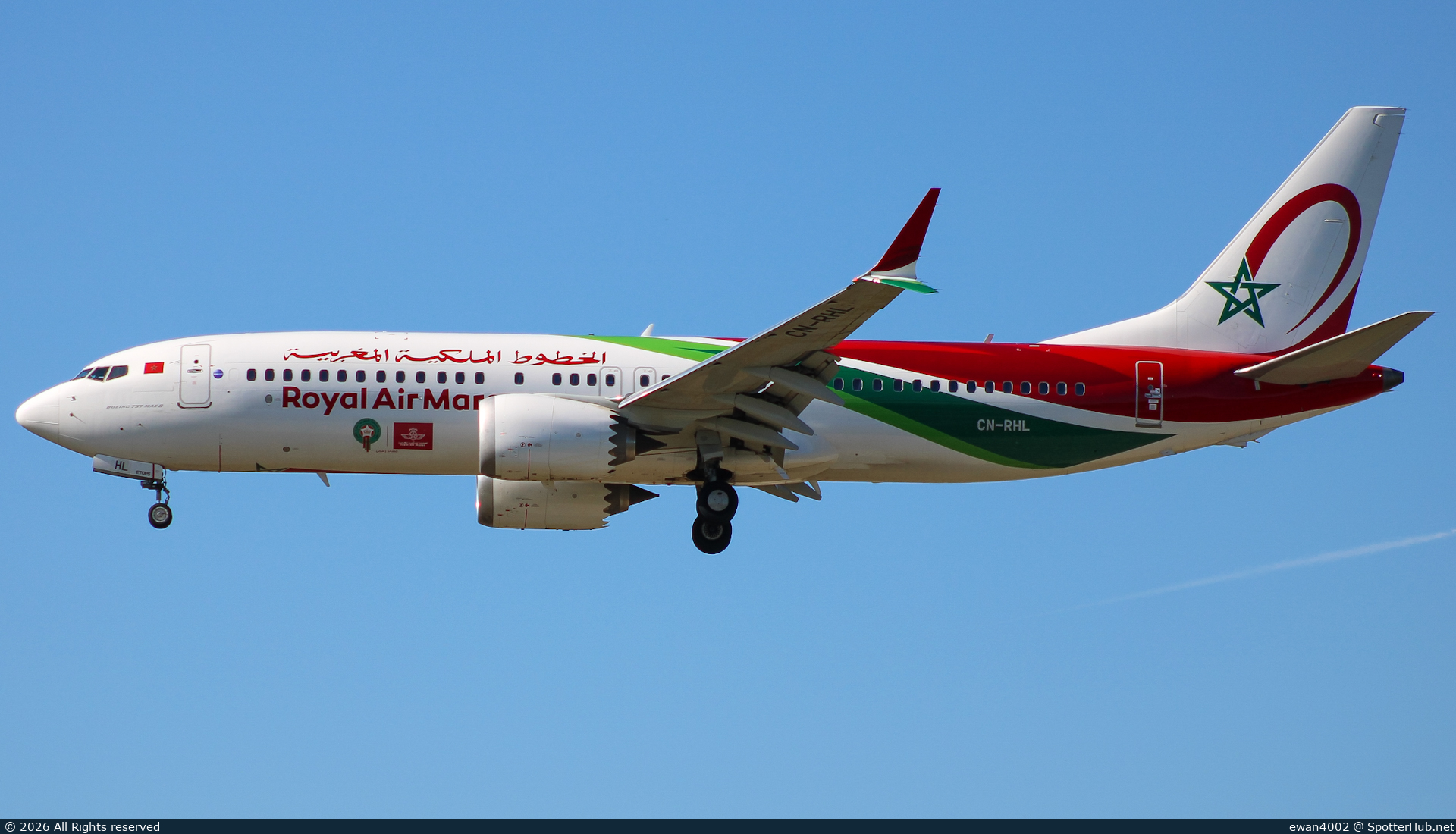 Photo of CN-RHL - Boeing 737 MAX 8 operated by Royal Air Maroc