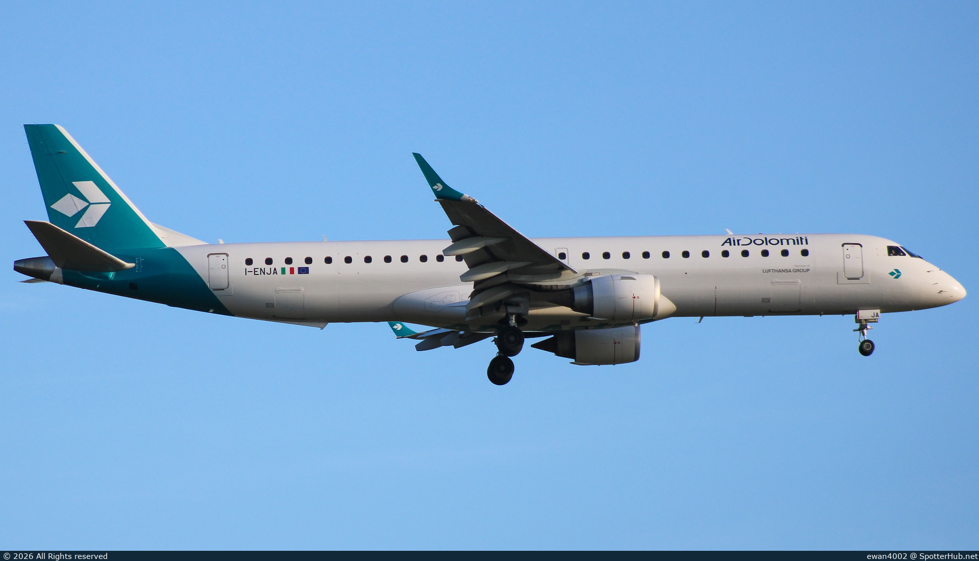 Photo of I-ENJA - Embraer ERJ-195LR operated by Air Dolomiti