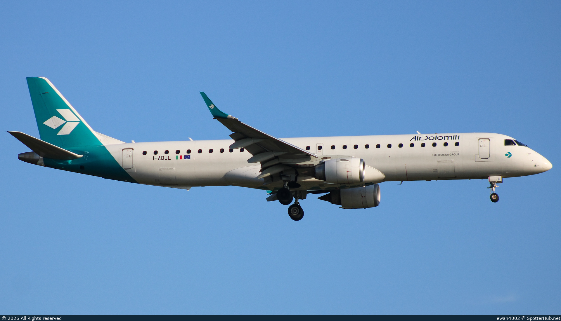 Photo of I-ADJL - Embraer ERJ-195LR operated by Air Dolomiti
