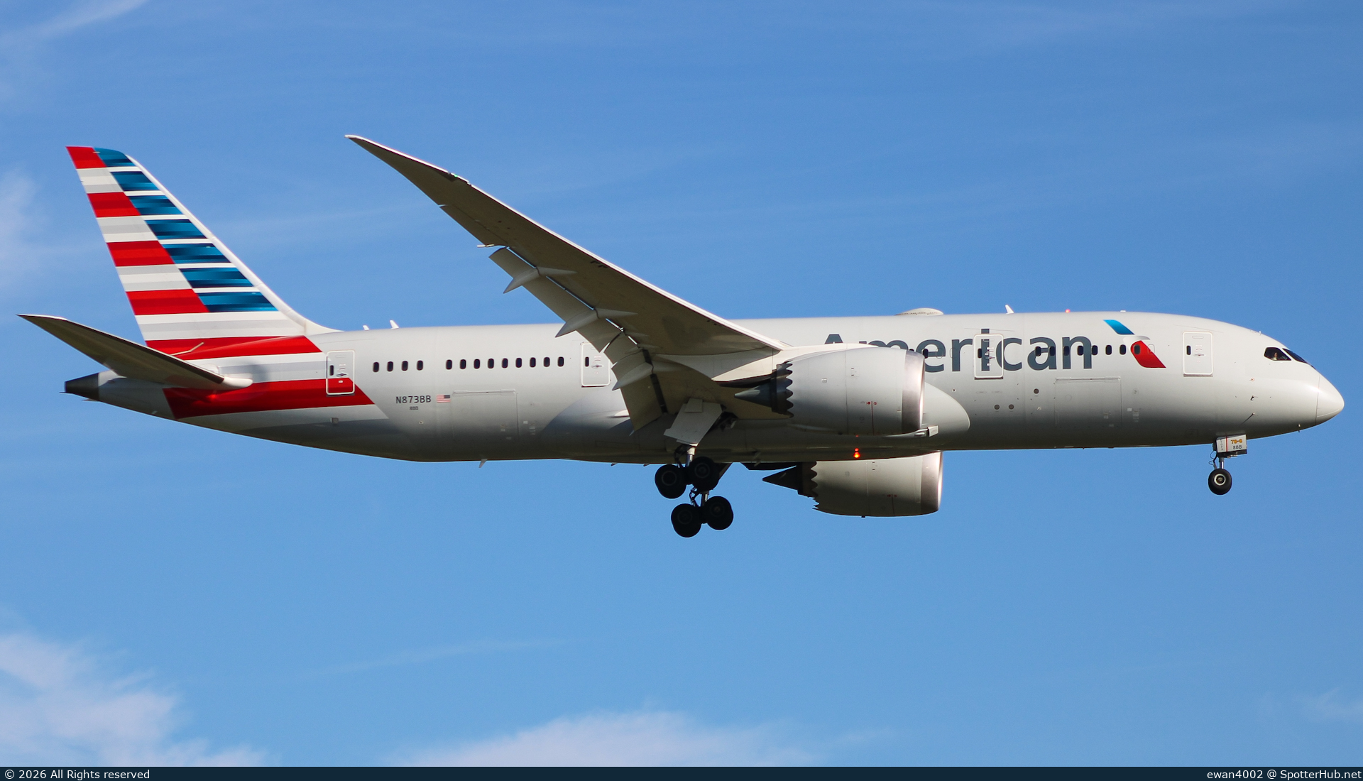 Photo of N873BB - Boeing 787-8 Dreamliner operated by American Airlines