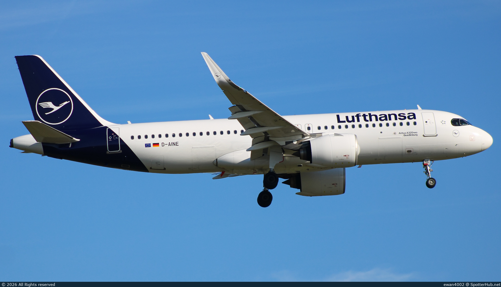Photo of D-AINE - Airbus A320-271N operated by Lufthansa