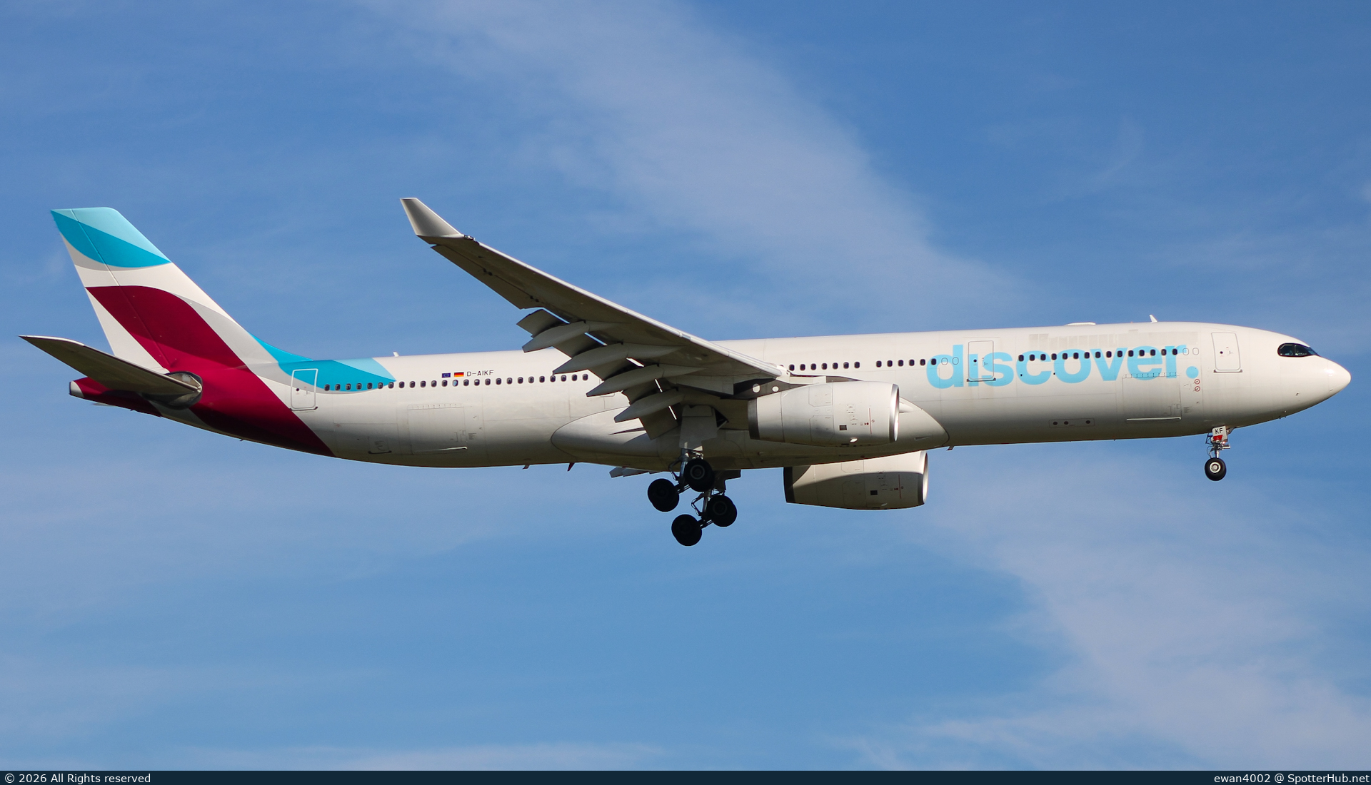 Photo of D-AIKF - Airbus A330-343 operated by Discover Airlines