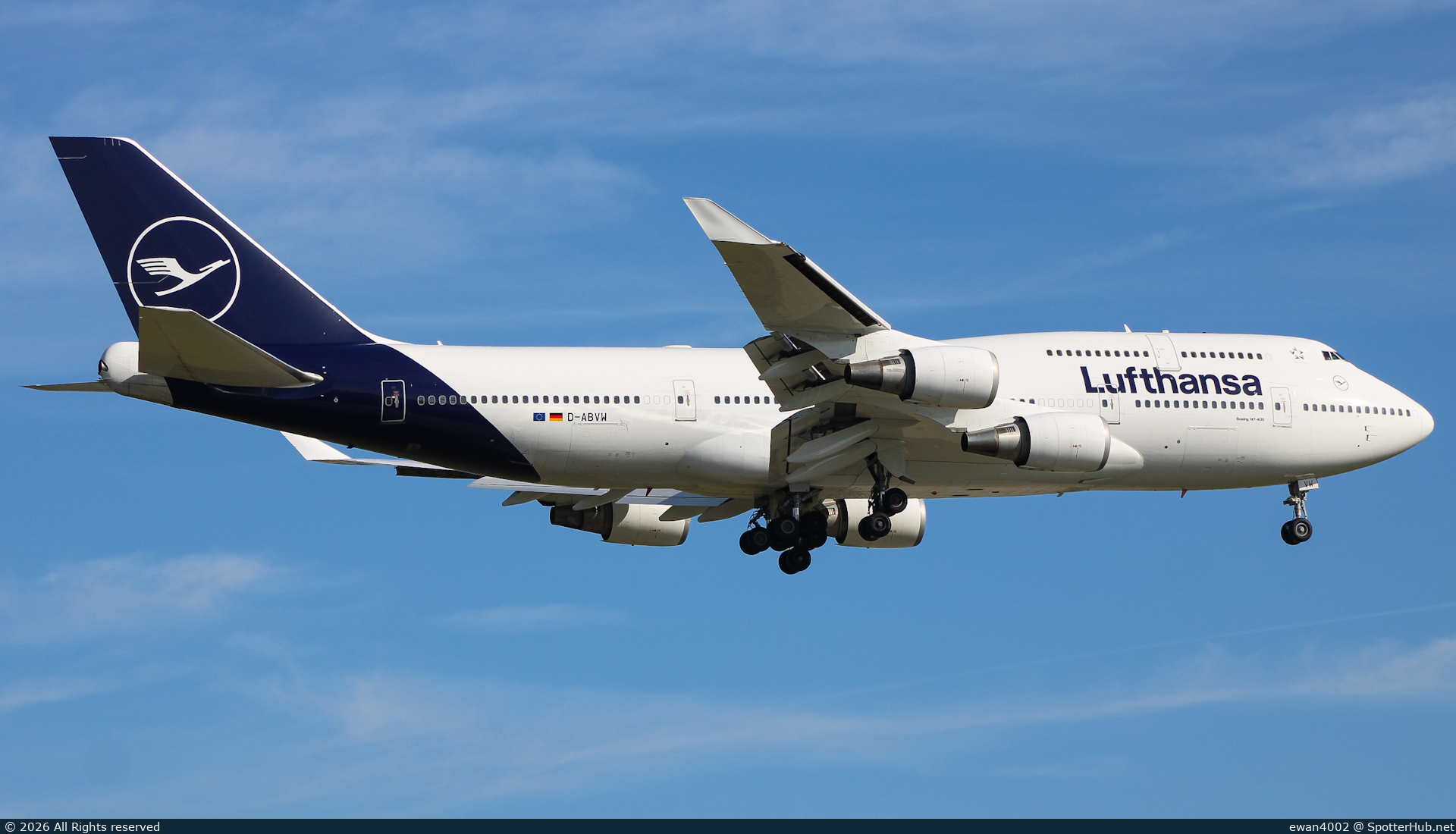 Photo of D-ABVW - Boeing 747-430 operated by Lufthansa
