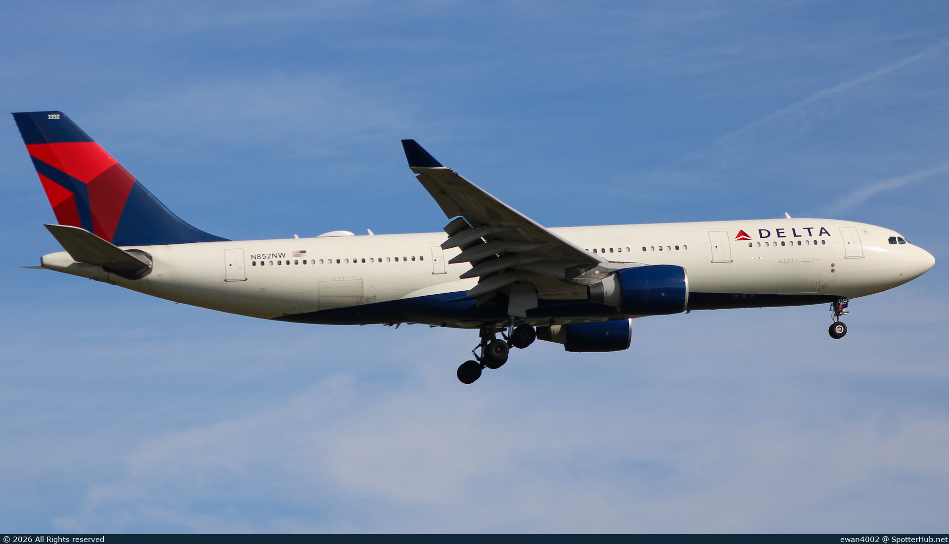 Photo of N852NW - Airbus A330-223 operated by Delta Air Lines