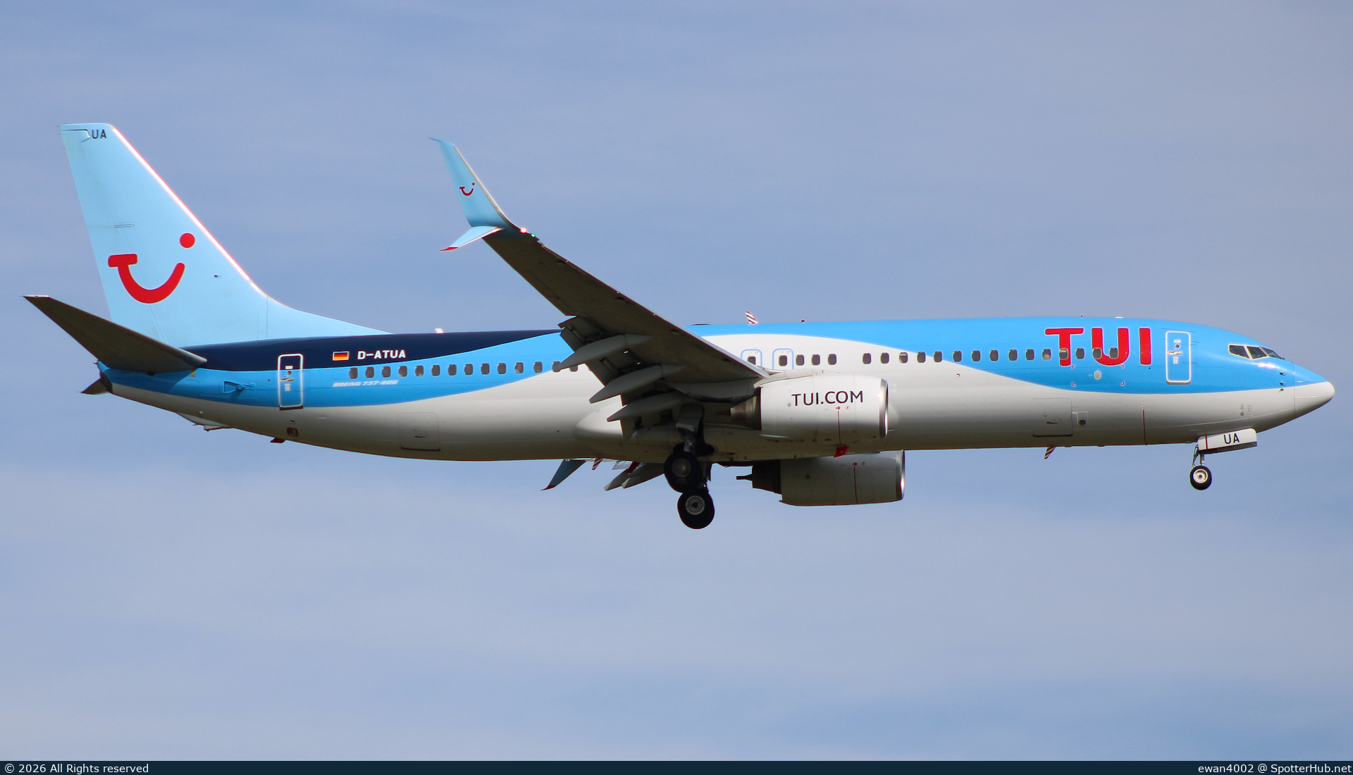 Photo of D-ATUA - Boeing 737-8K5 operated by TUIfly