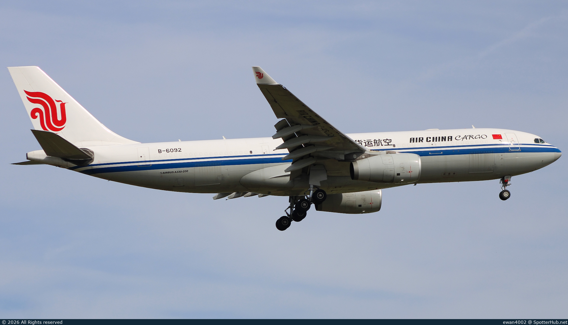 Photo of B-6092 - Airbus A330-243(P2F) operated by Air China Cargo