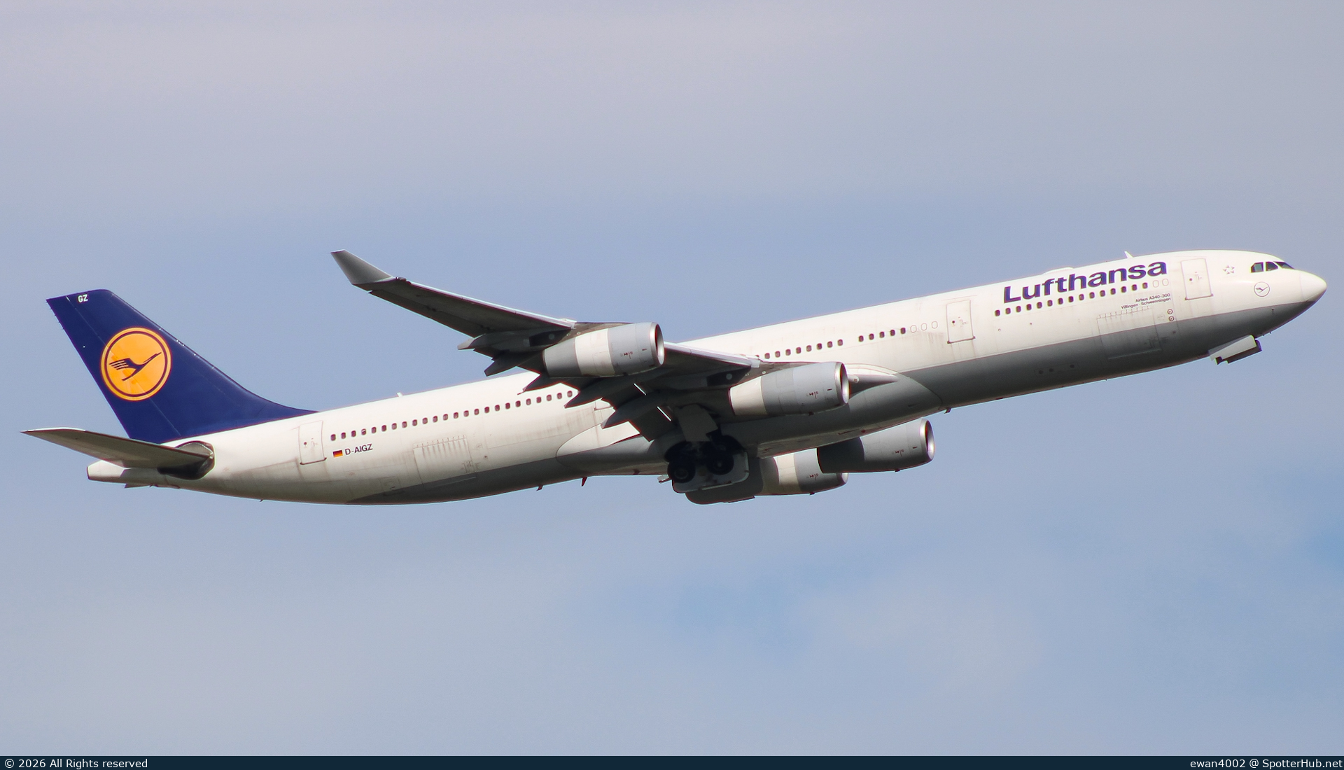 Photo of D-AIGZ - Airbus A340-313 operated by Lufthansa