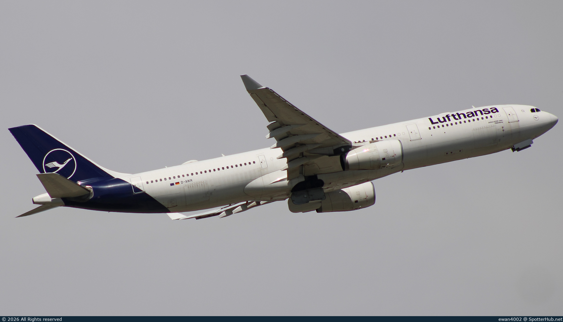 Photo of D-AIKR - Airbus A330-343 operated by Lufthansa
