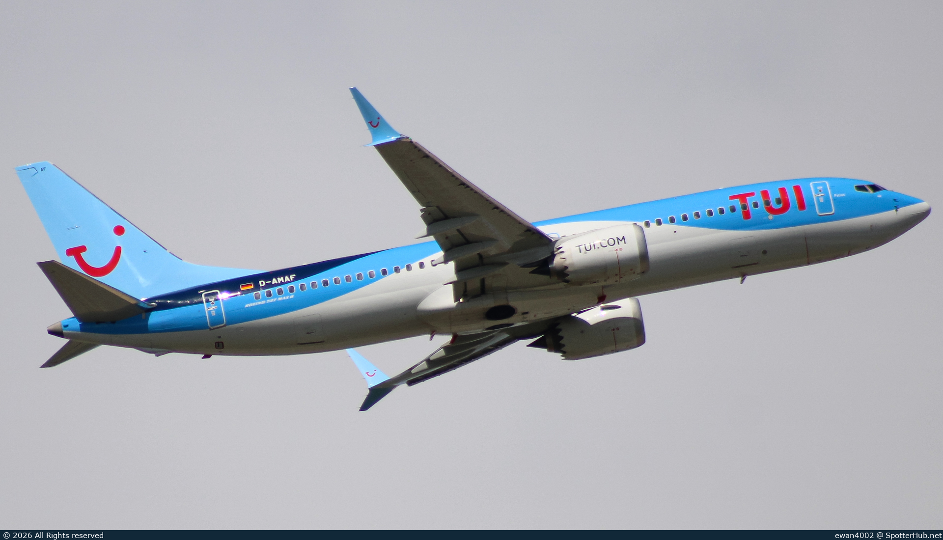 Photo of D-AMAF - Boeing 737 MAX 8 operated by TUIfly