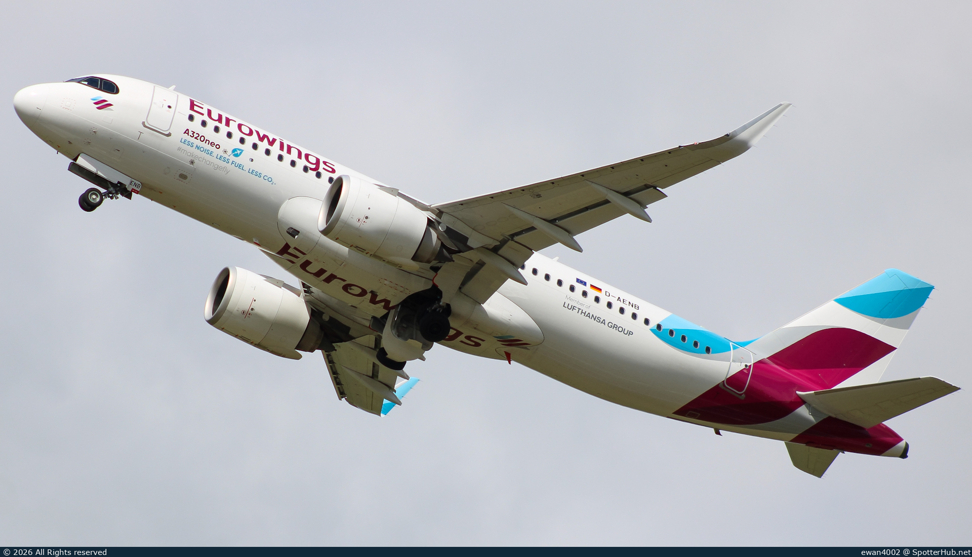 Photo of D-AENB - Airbus A320-251N operated by Eurowings