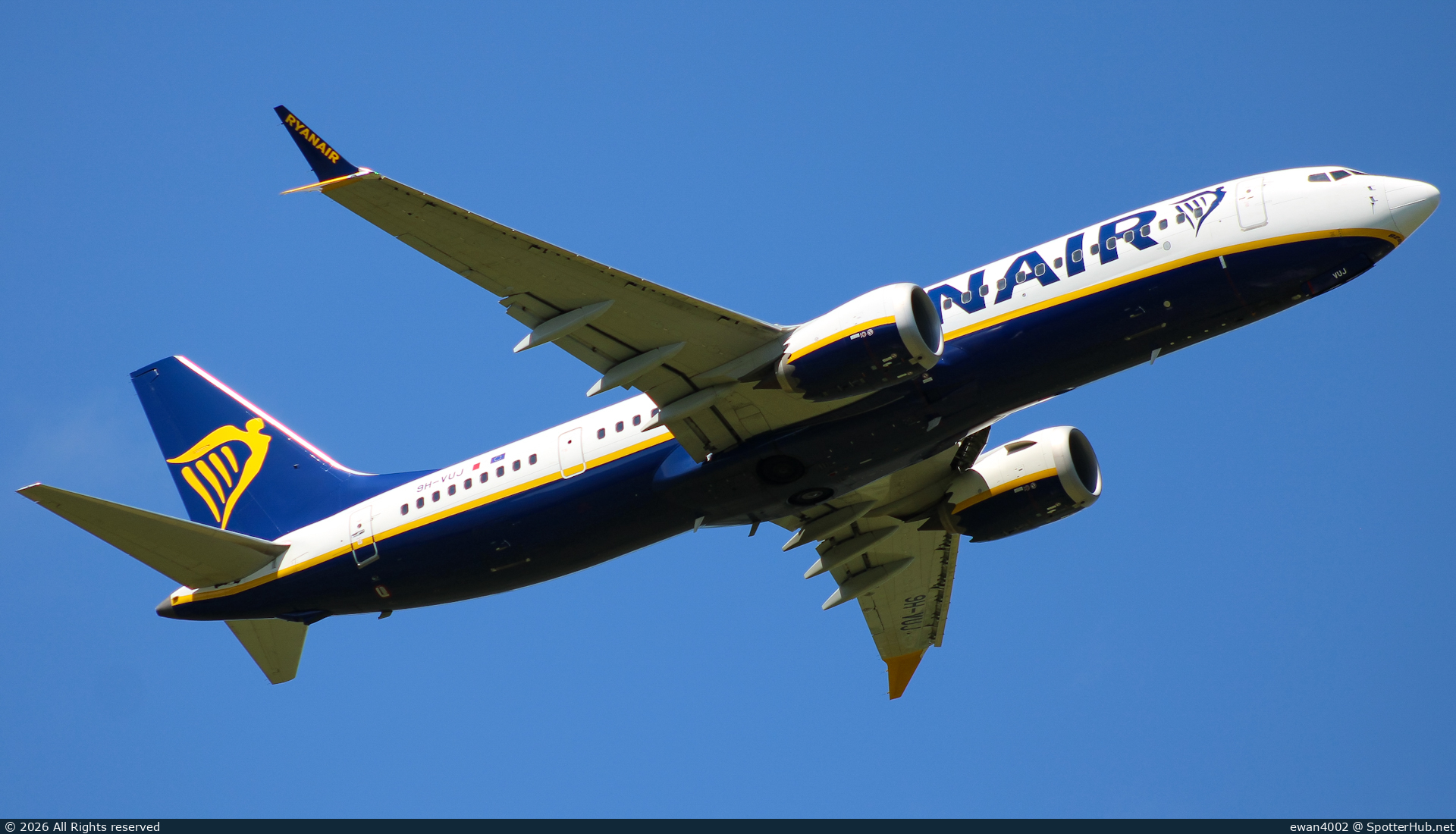 Photo of 9H-VUJ - Boeing 737 MAX 8-200 operated by Ryanair (opb Malta Air)