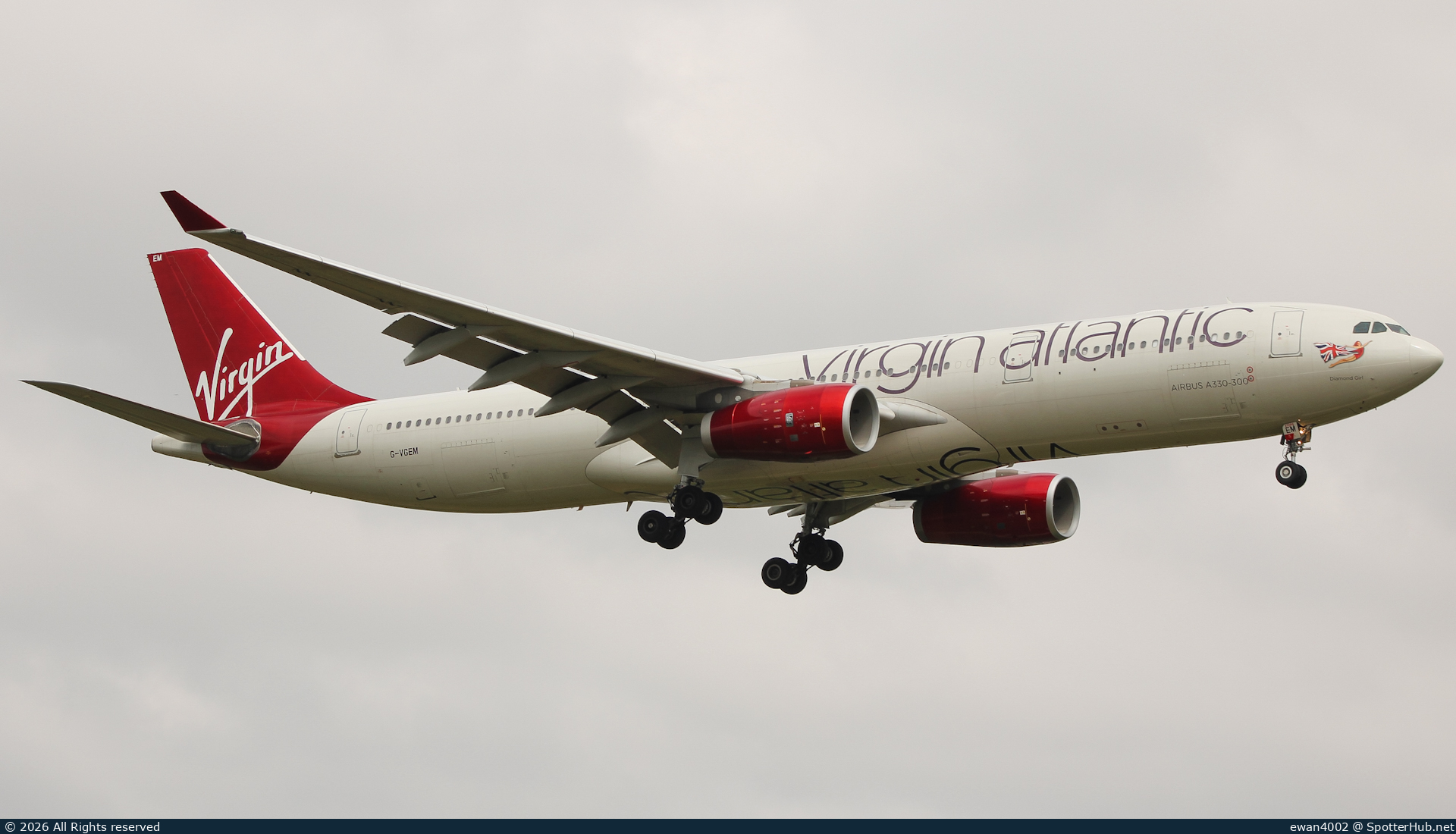 Photo of G-VGEM - Airbus A330-343 operated by Virgin Atlantic Airways