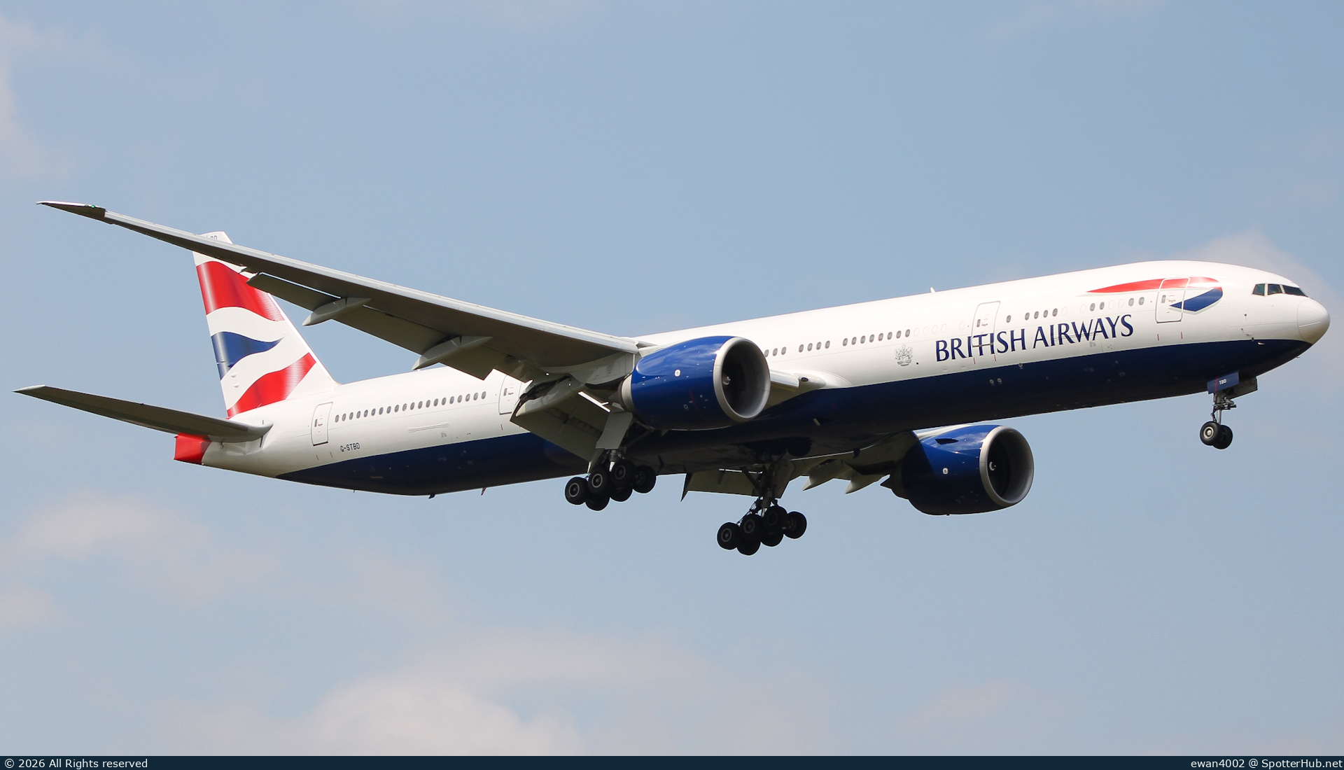 Photo of G-STBD - Boeing 777-36N(ER) operated by British Airways