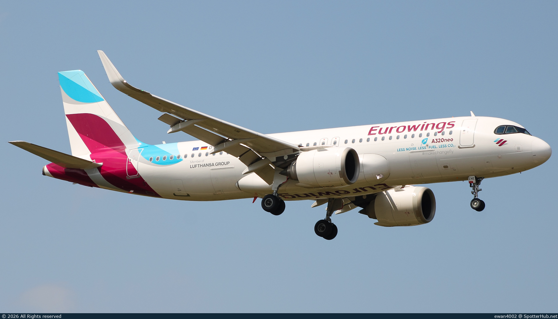 Photo of D-AENE - Airbus A320-251N operated by Eurowings
