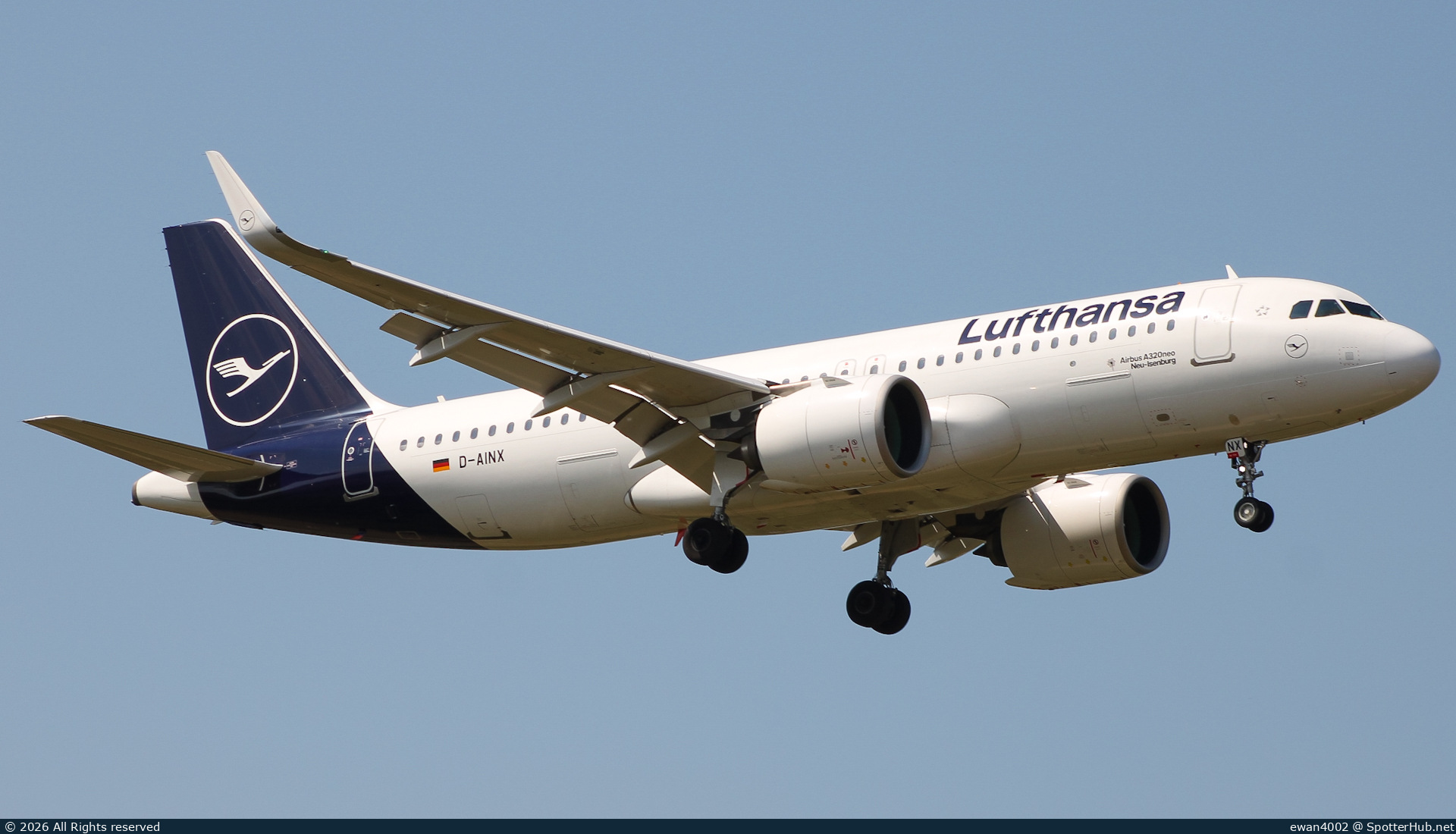 Photo of D-AINX - Airbus A320-271N operated by Lufthansa