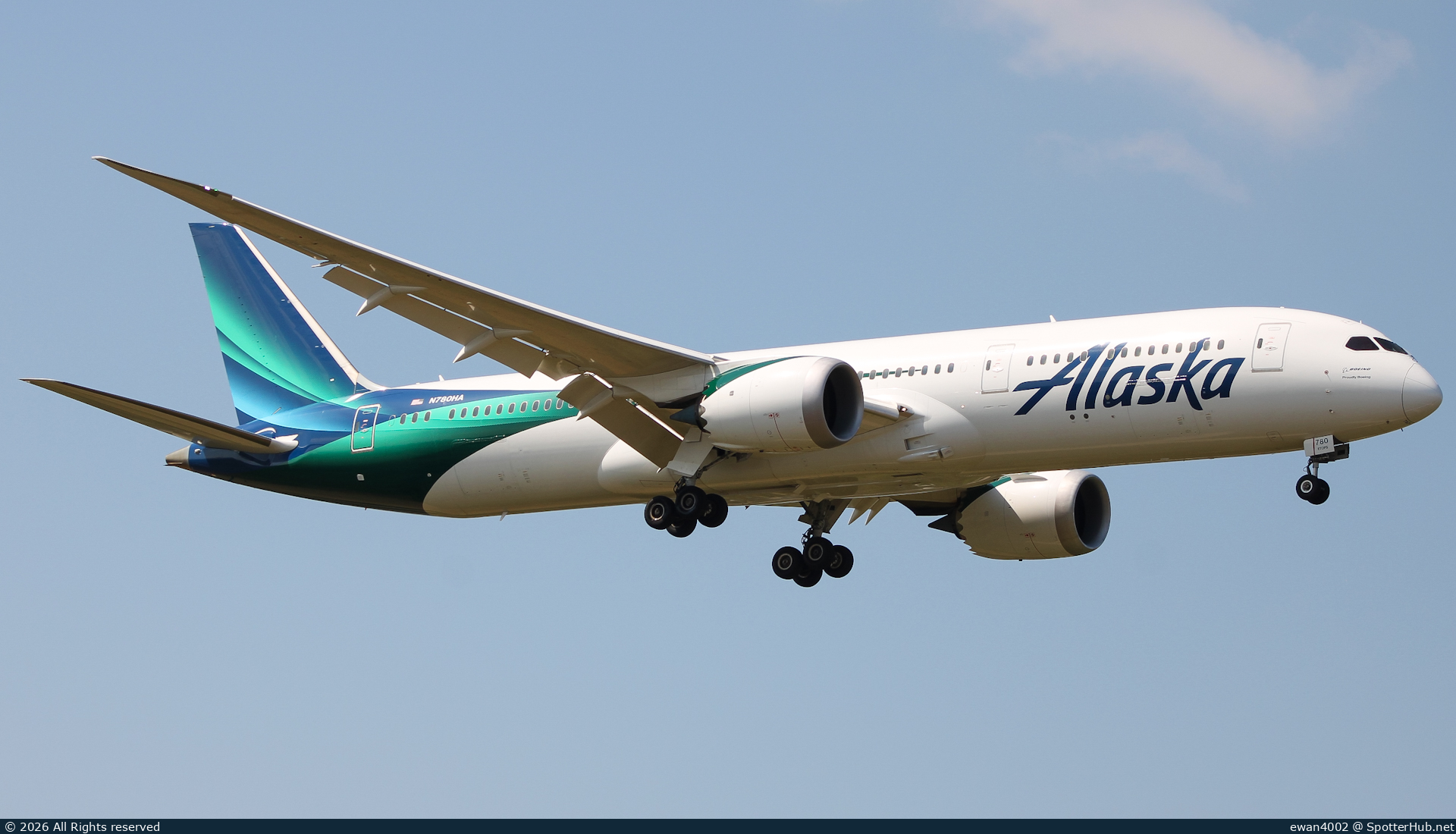 Photo of N780HA - Boeing 787-9 Dreamliner operated by Alaska Airlines