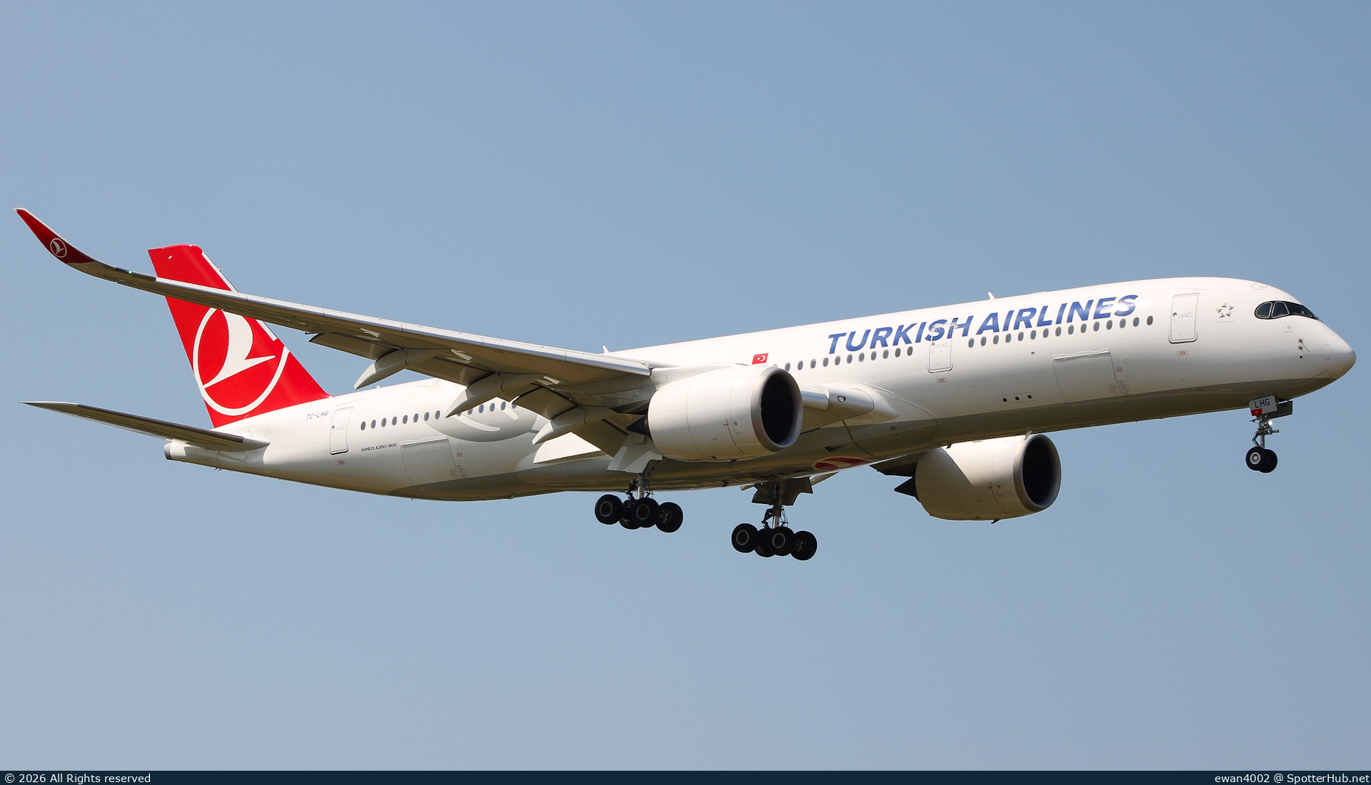 Photo of TC-LHG - Airbus A350-941 operated by Turkish Airlines