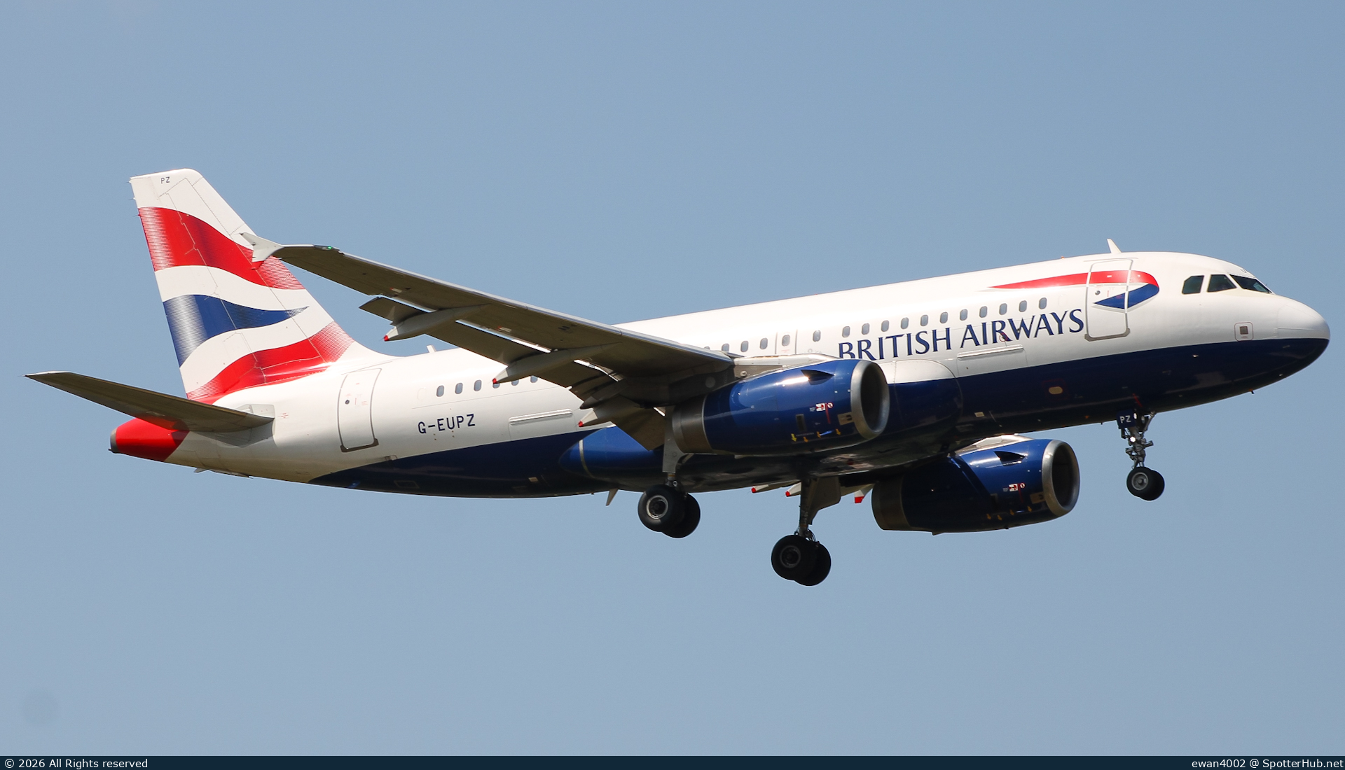 Photo of G-EUPZ - Airbus A319-131 operated by British Airways