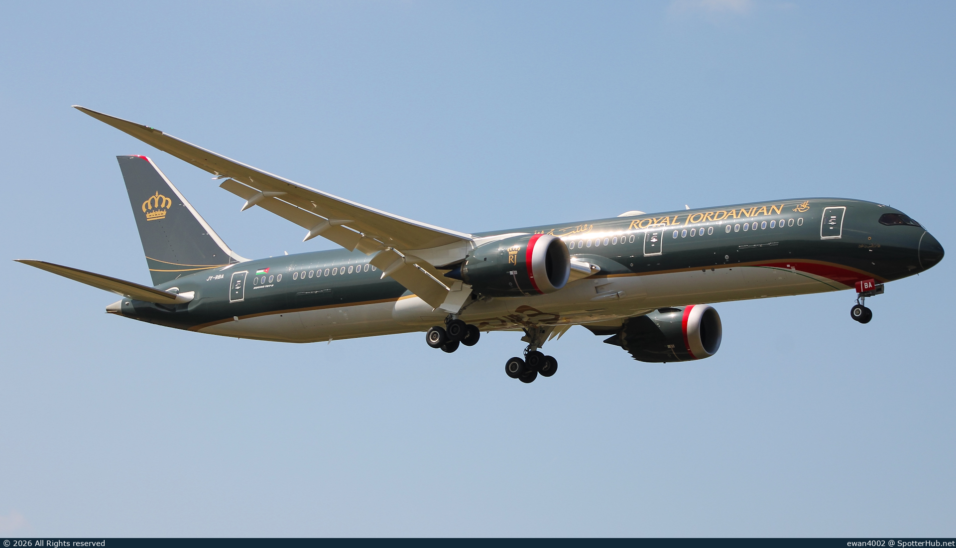 Photo of JY-RBA - Boeing 787-9 Dreamliner operated by Royal Jordanian Airlines