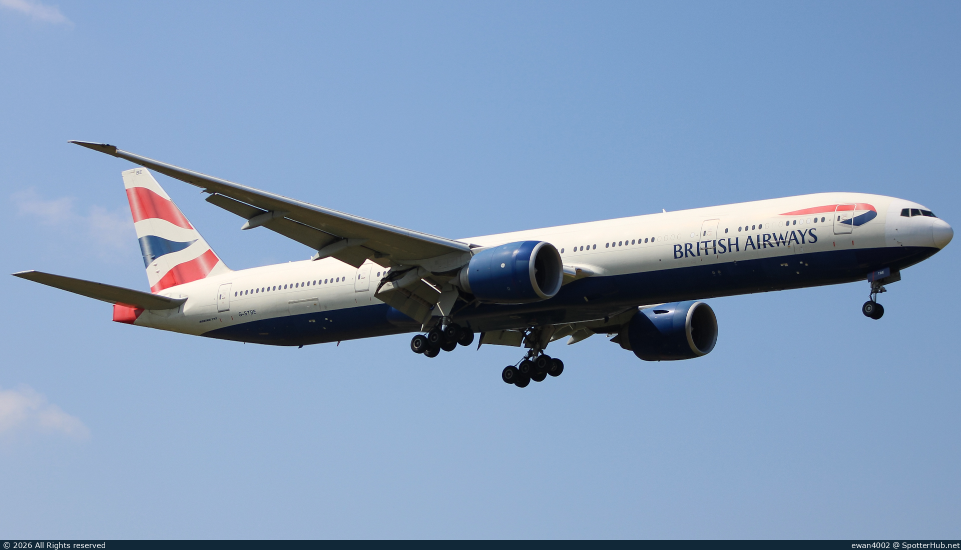 Photo of G-STBE - Boeing 777-36N(ER) operated by British Airways