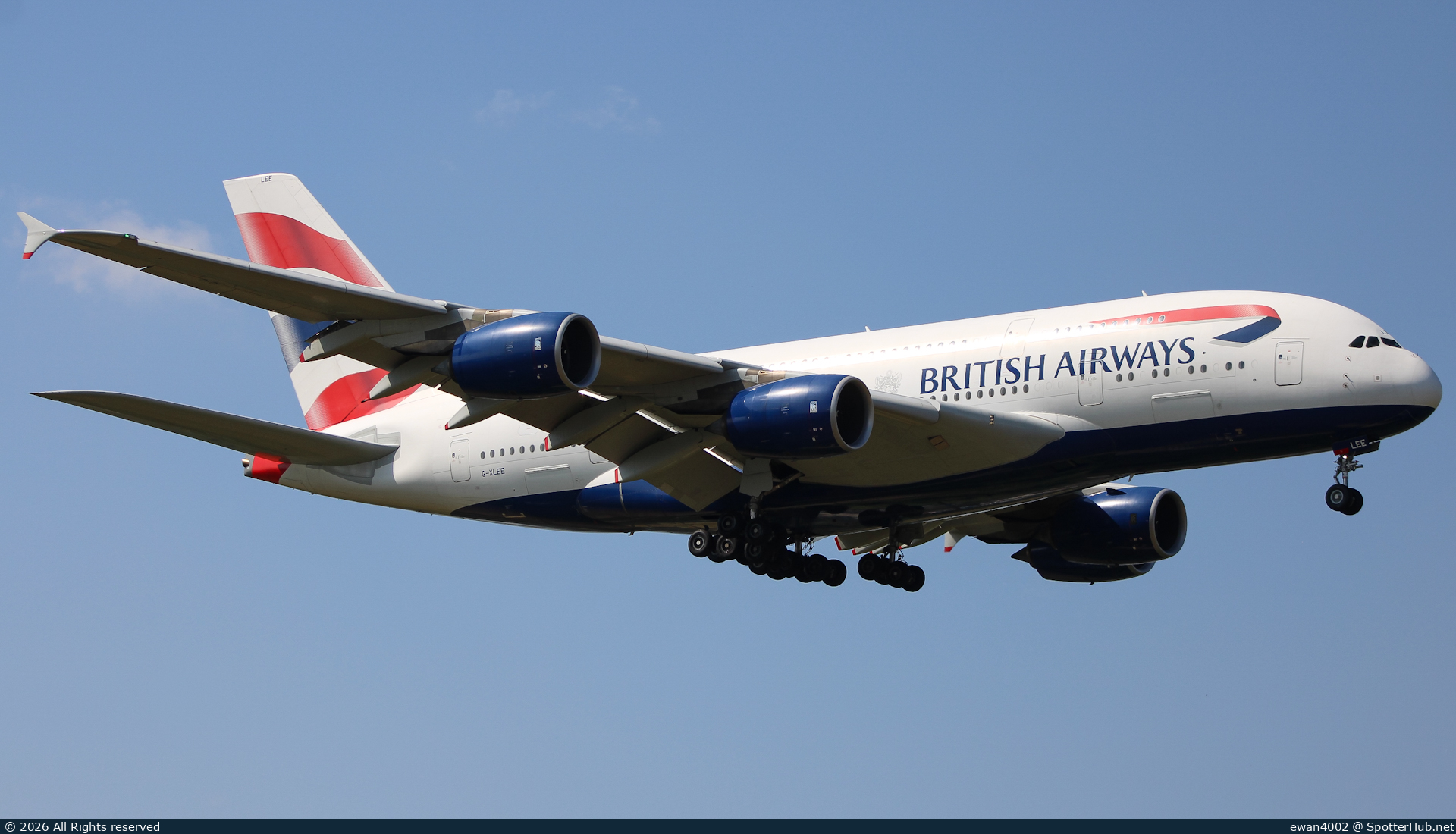 Photo of G-XLEE - Airbus A380-841 operated by British Airways