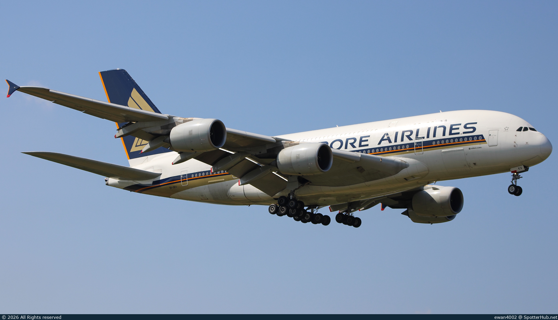 Photo of 9V-SKV - Airbus A380-841 operated by Singapore Airlines