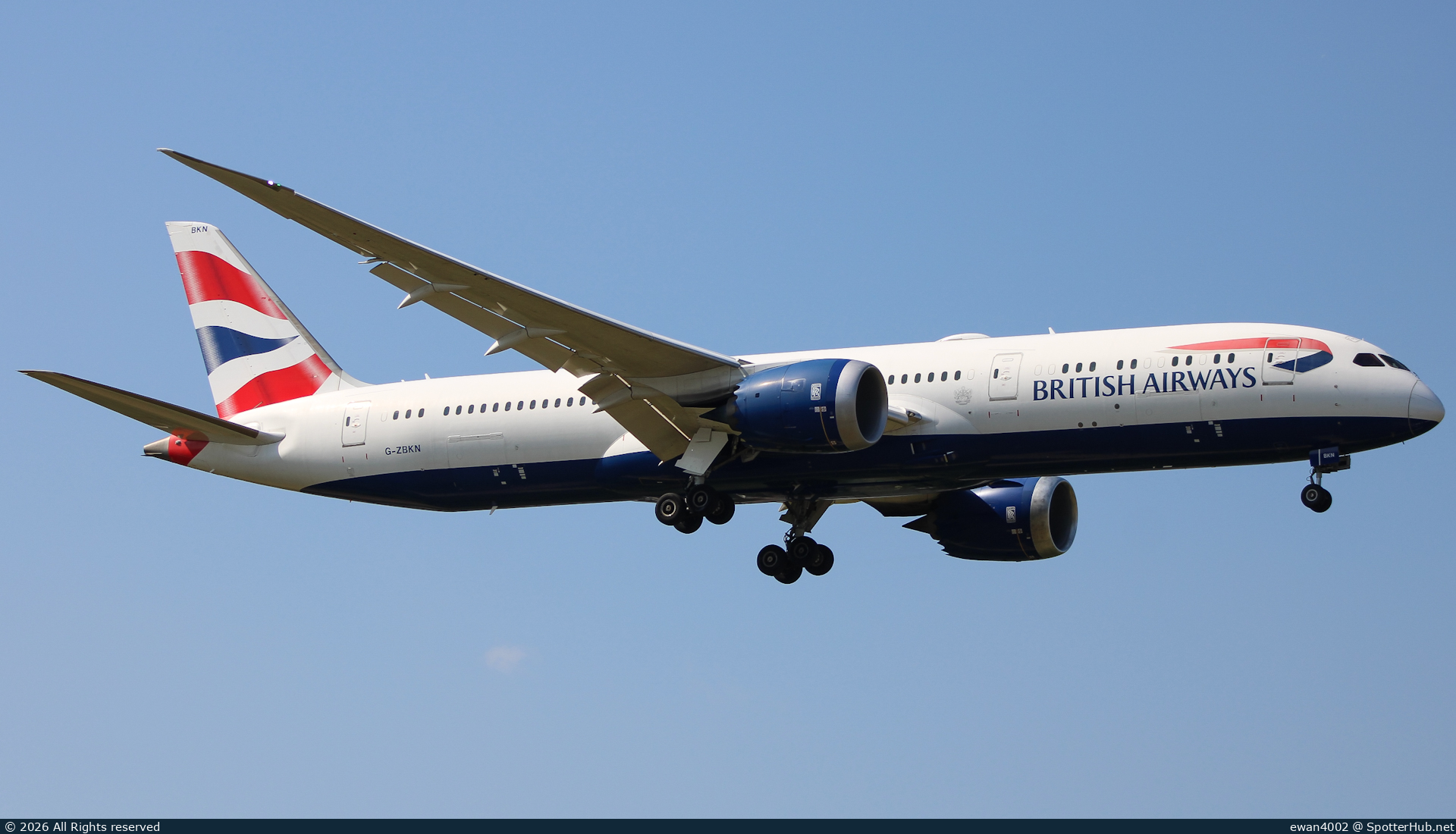 Photo of G-ZBKN - Boeing 787-9 Dreamliner operated by British Airways