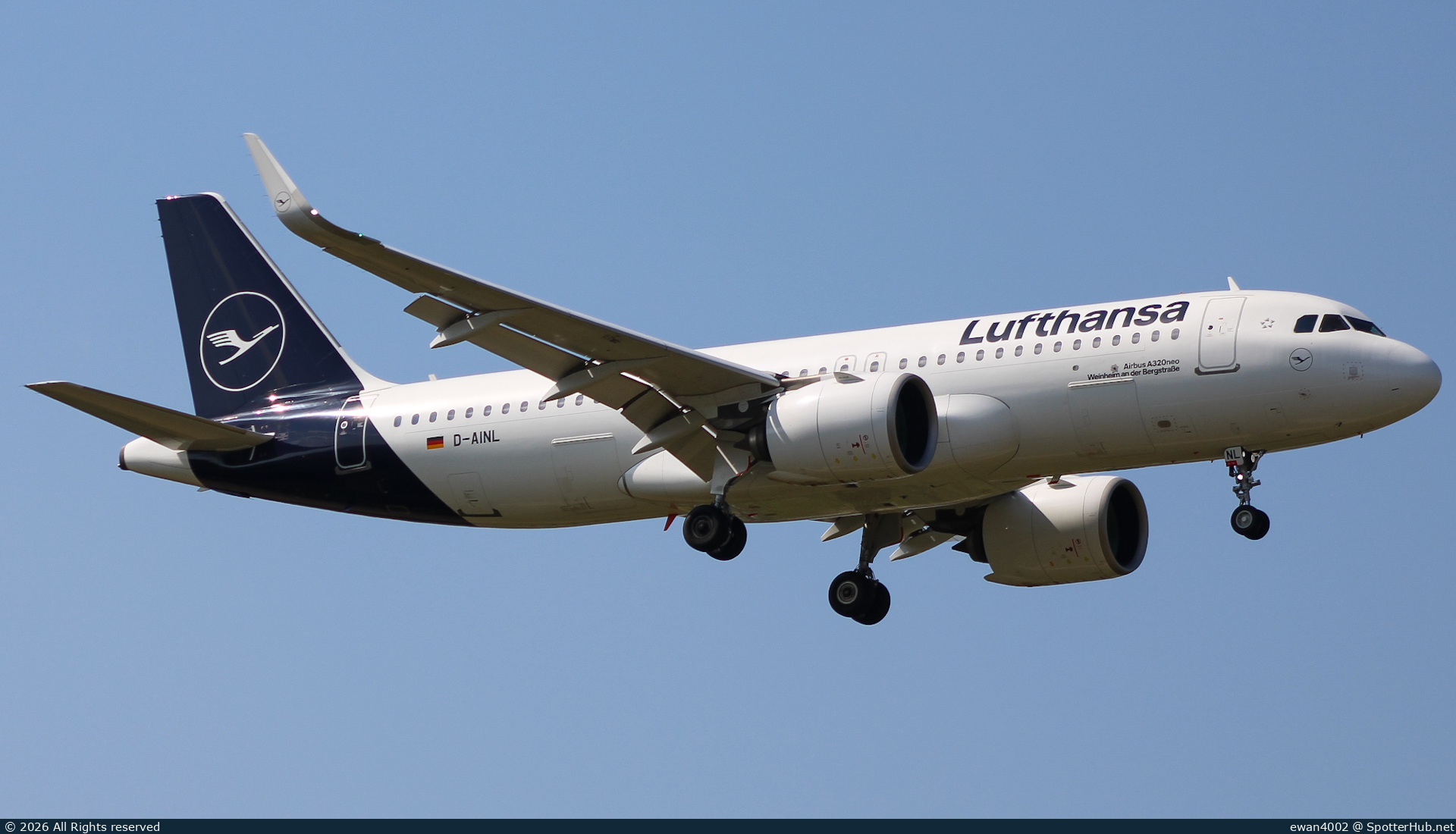 Photo of D-AINL - Airbus A320-271N operated by Lufthansa