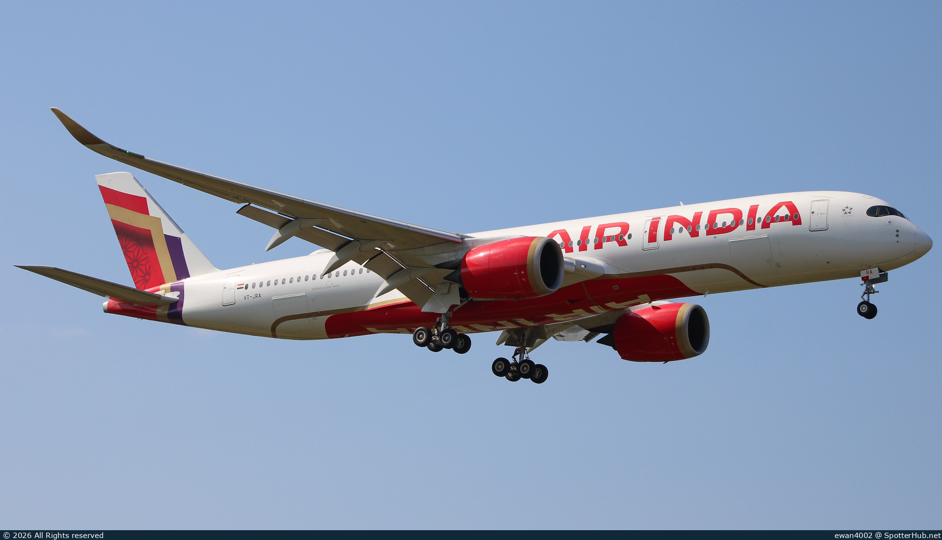 Photo of VT-JRA - Airbus A350-941 operated by Air India