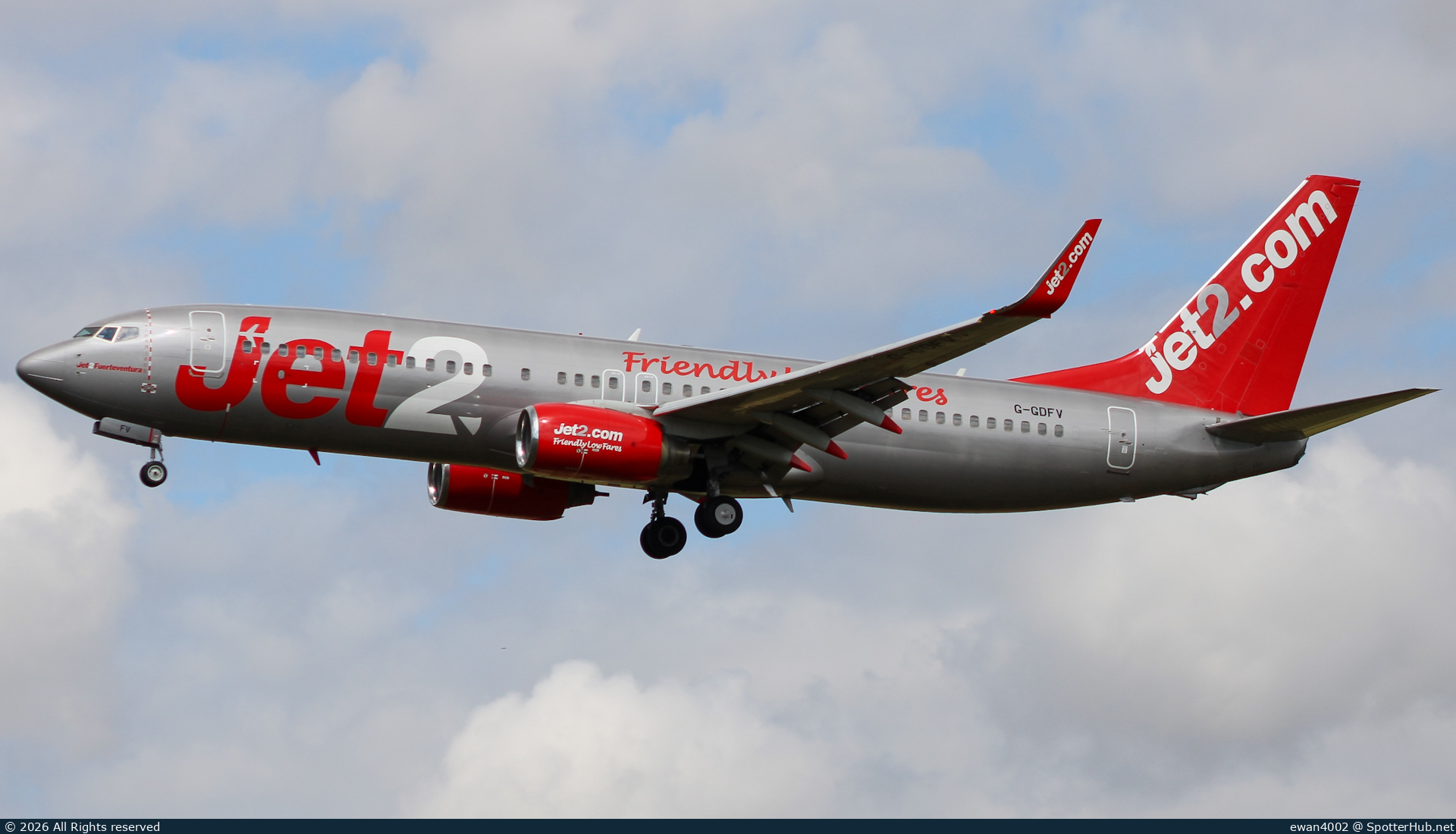 Photo of G-GDFV - Boeing 737-85F operated by Jet2