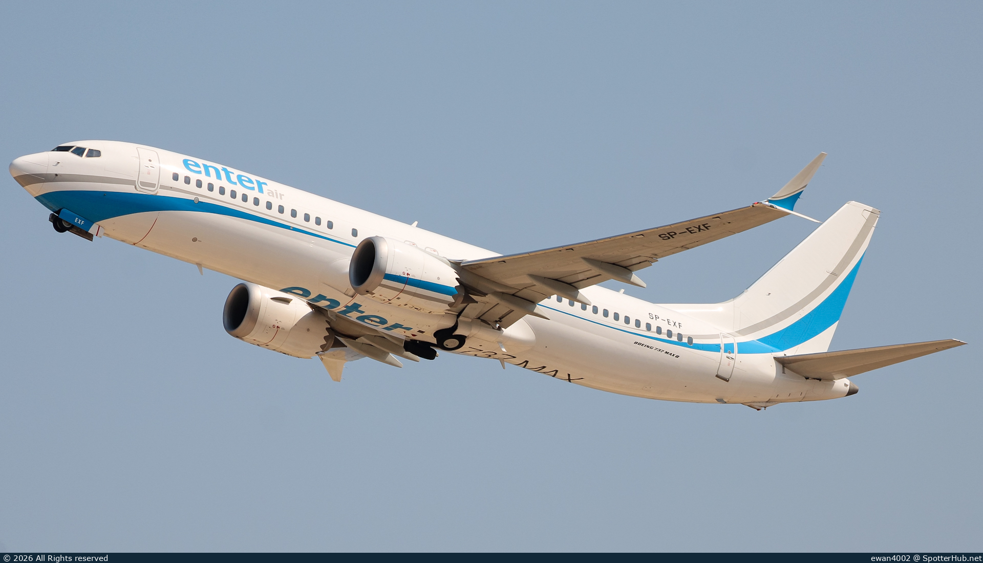Photo of SP-EXF - Boeing 737 MAX 8 operated by Enter Air
