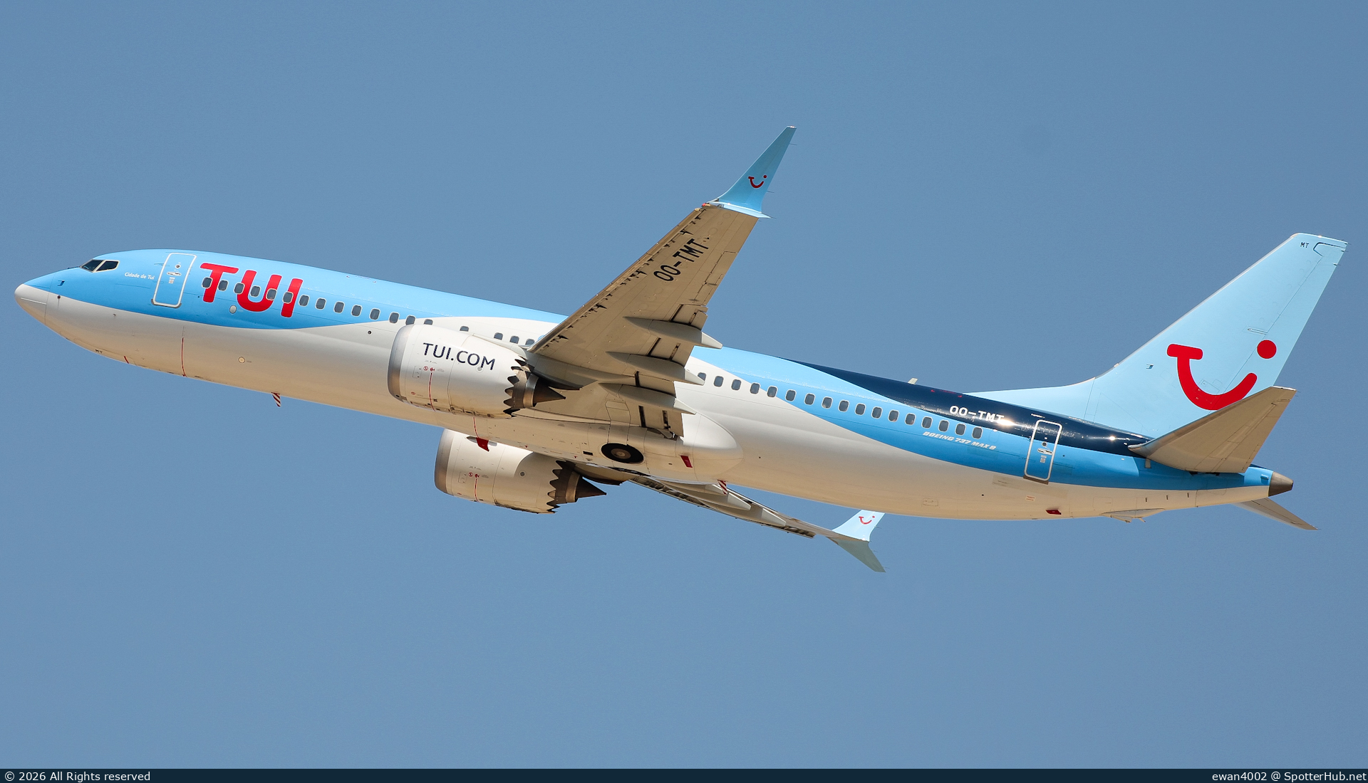 Photo of OO-TMT - Boeing 737 MAX 8 operated by TUI Airlines Belgium
