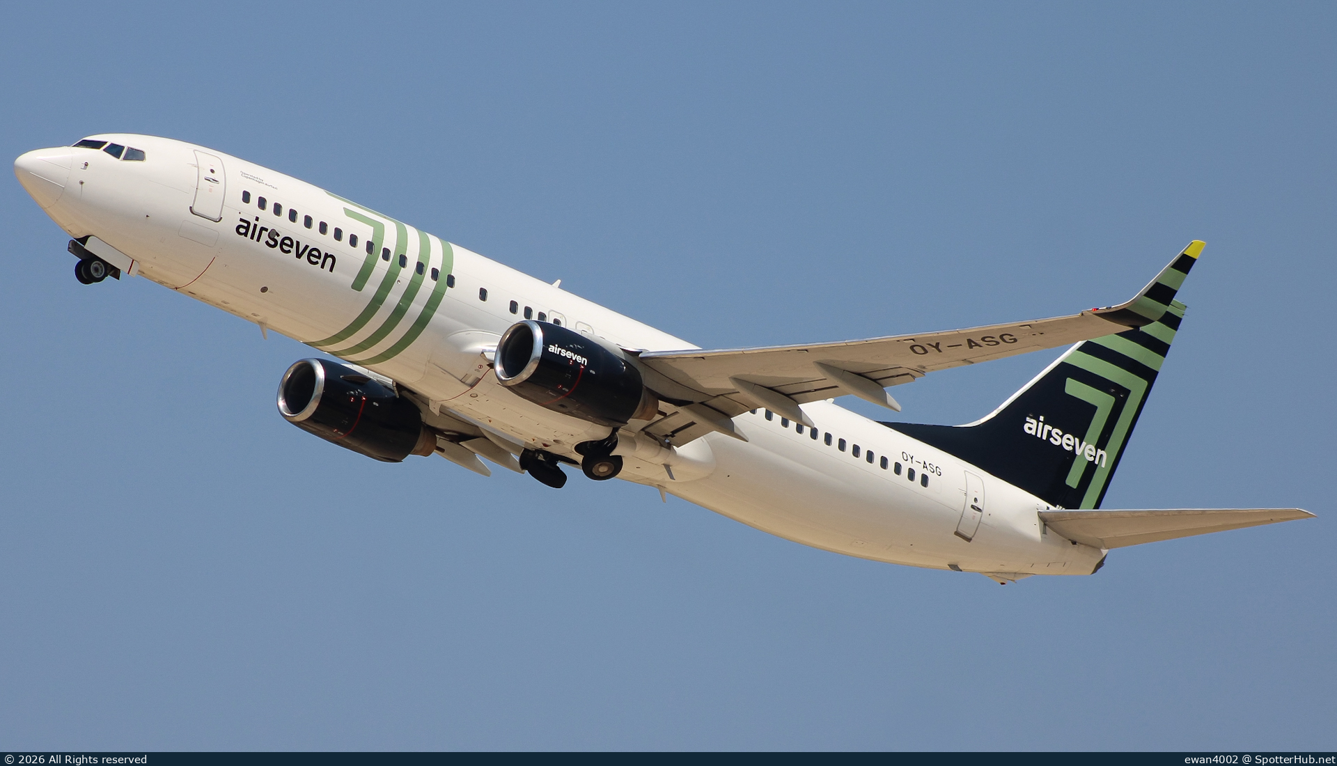 Photo of OY-ASG - Boeing 737-8Q8 operated by Airseven (opb Copenhagen Airtaxi)