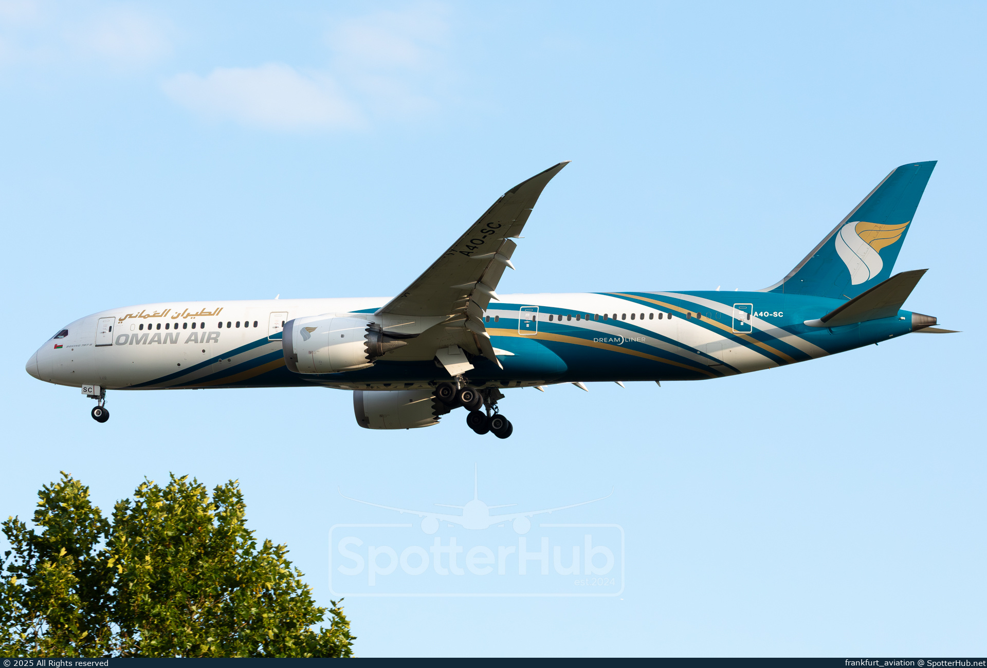 Photo of A4O-SC - Boeing 787-9 Dreamliner operated by Oman Air