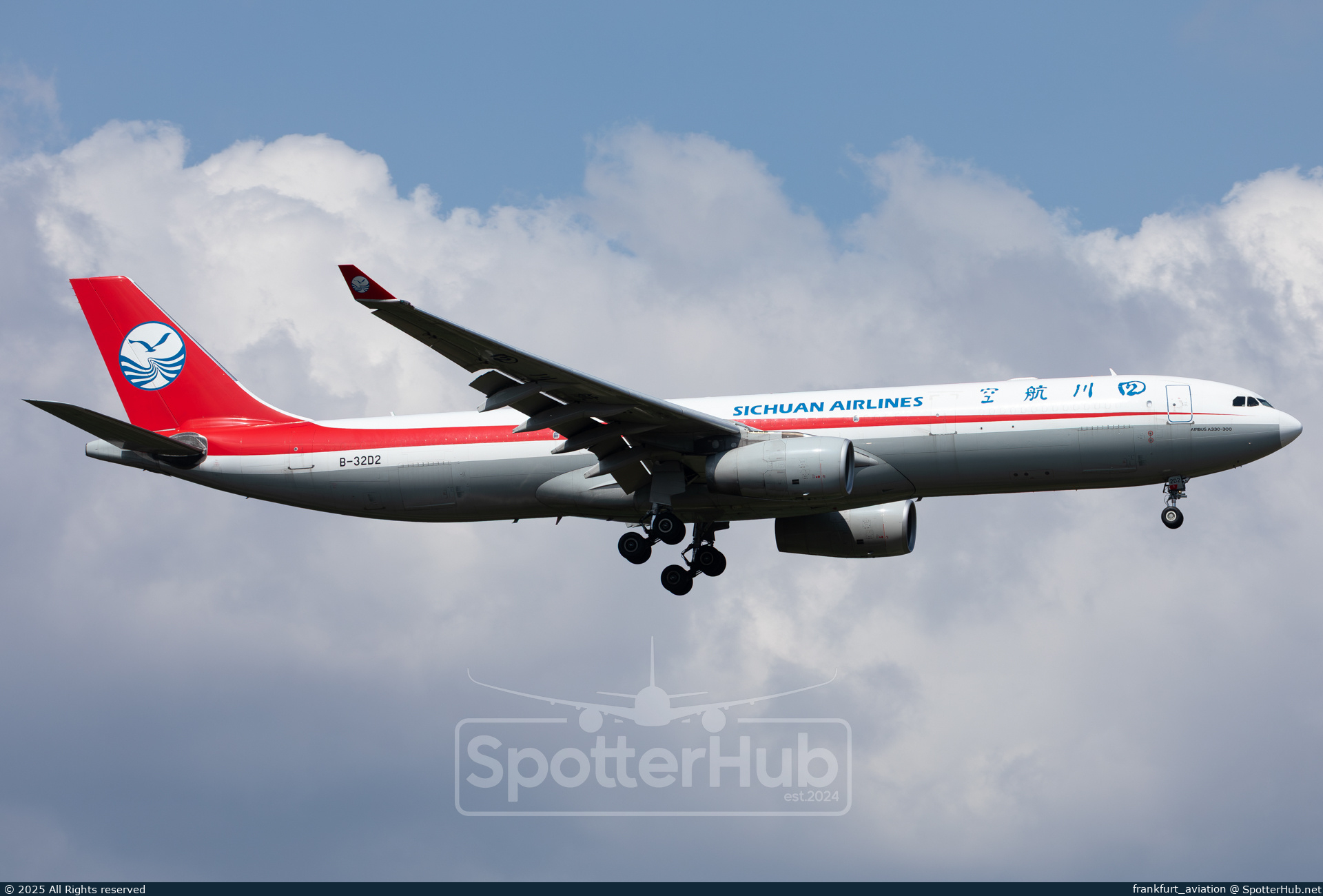 Photo of B-32D2 - Airbus A330-343(P2F) operated by Sichuan Airlines Cargo
