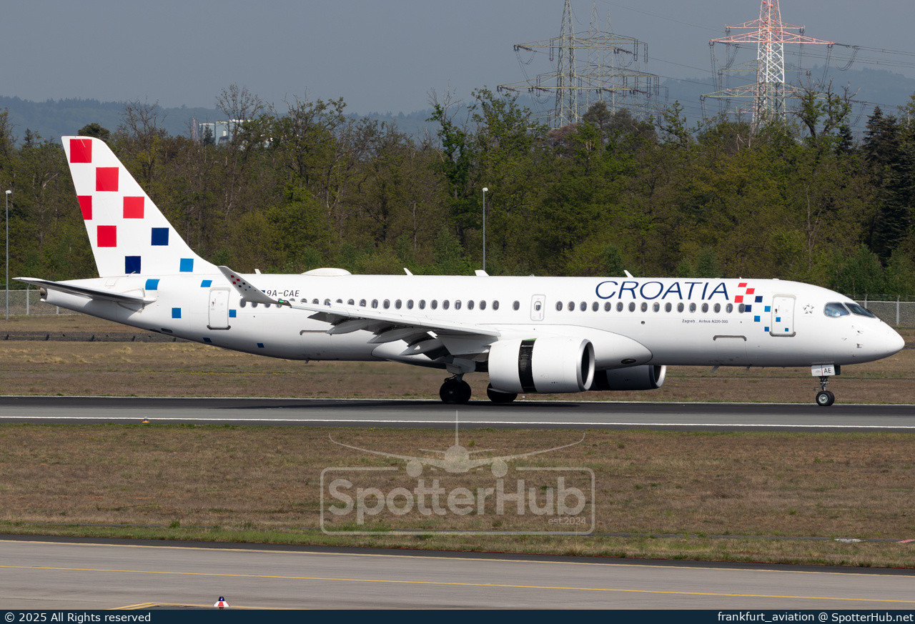 Photo of 9A-CAE - Airbus A220-300 operated by Croatia Airlines