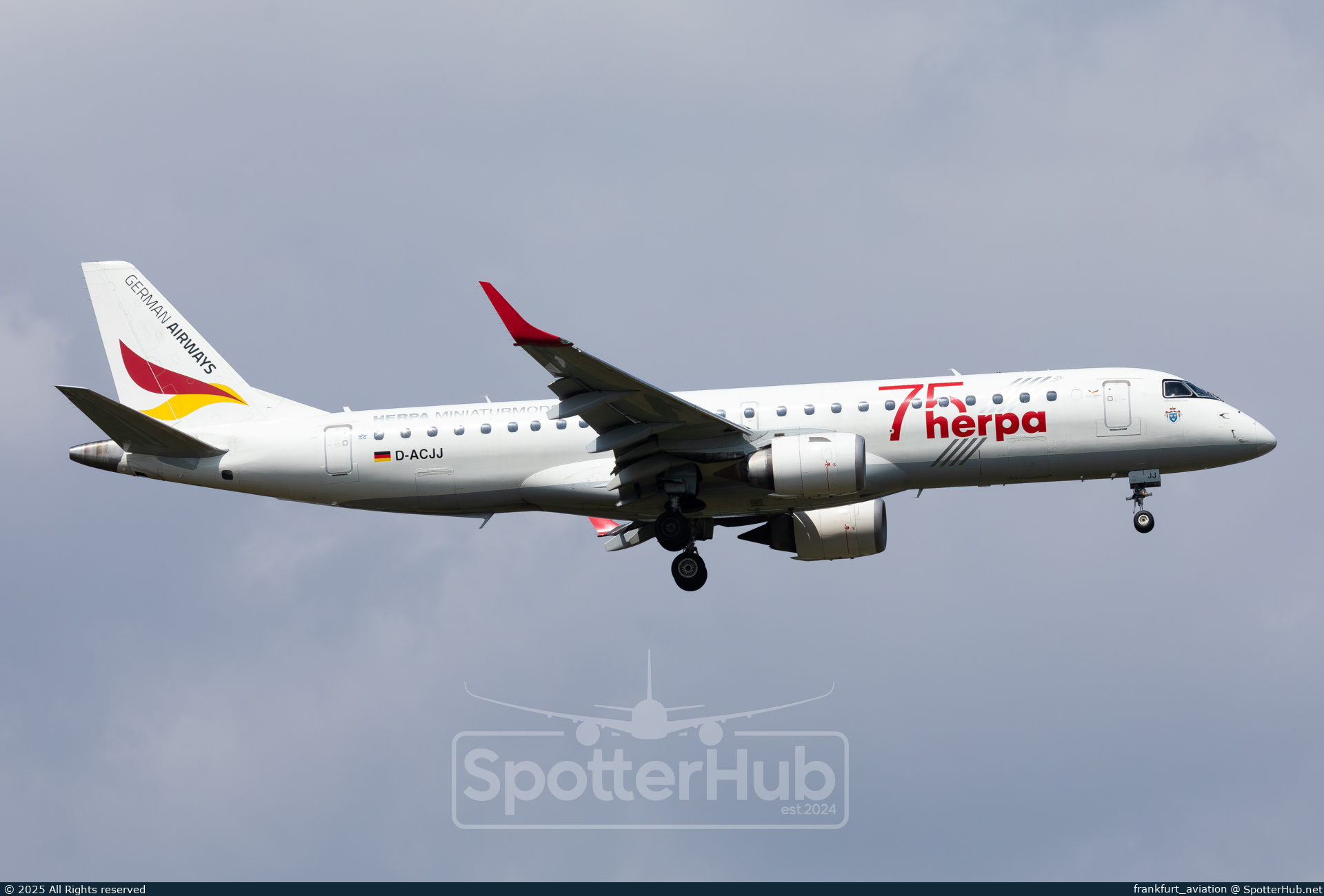 Photo of D-ACJJ - Embraer ERJ-190LR operated by German Airways