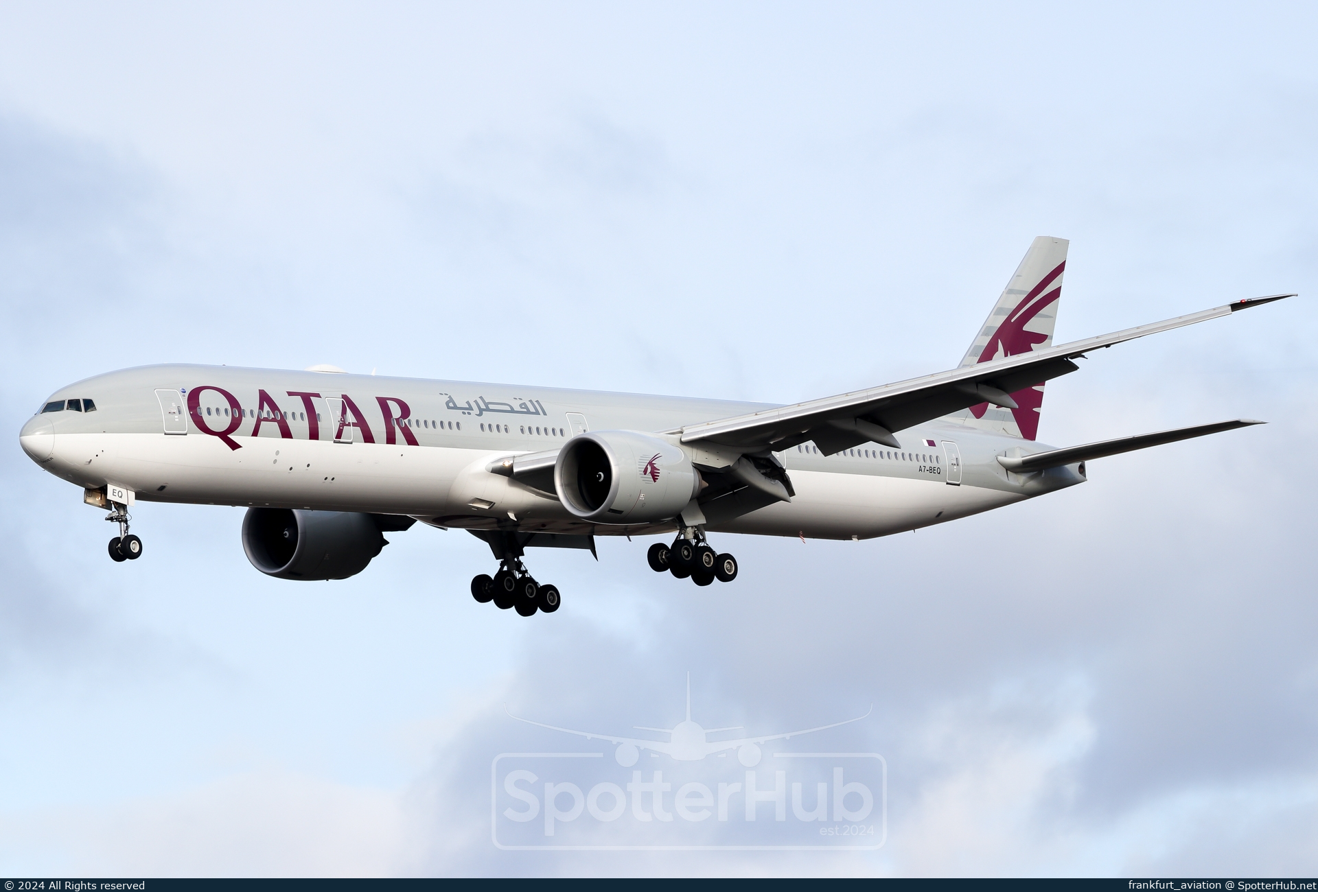 Photo of A7-BEQ - Boeing 777-3DZ(ER) operated by Qatar Airways