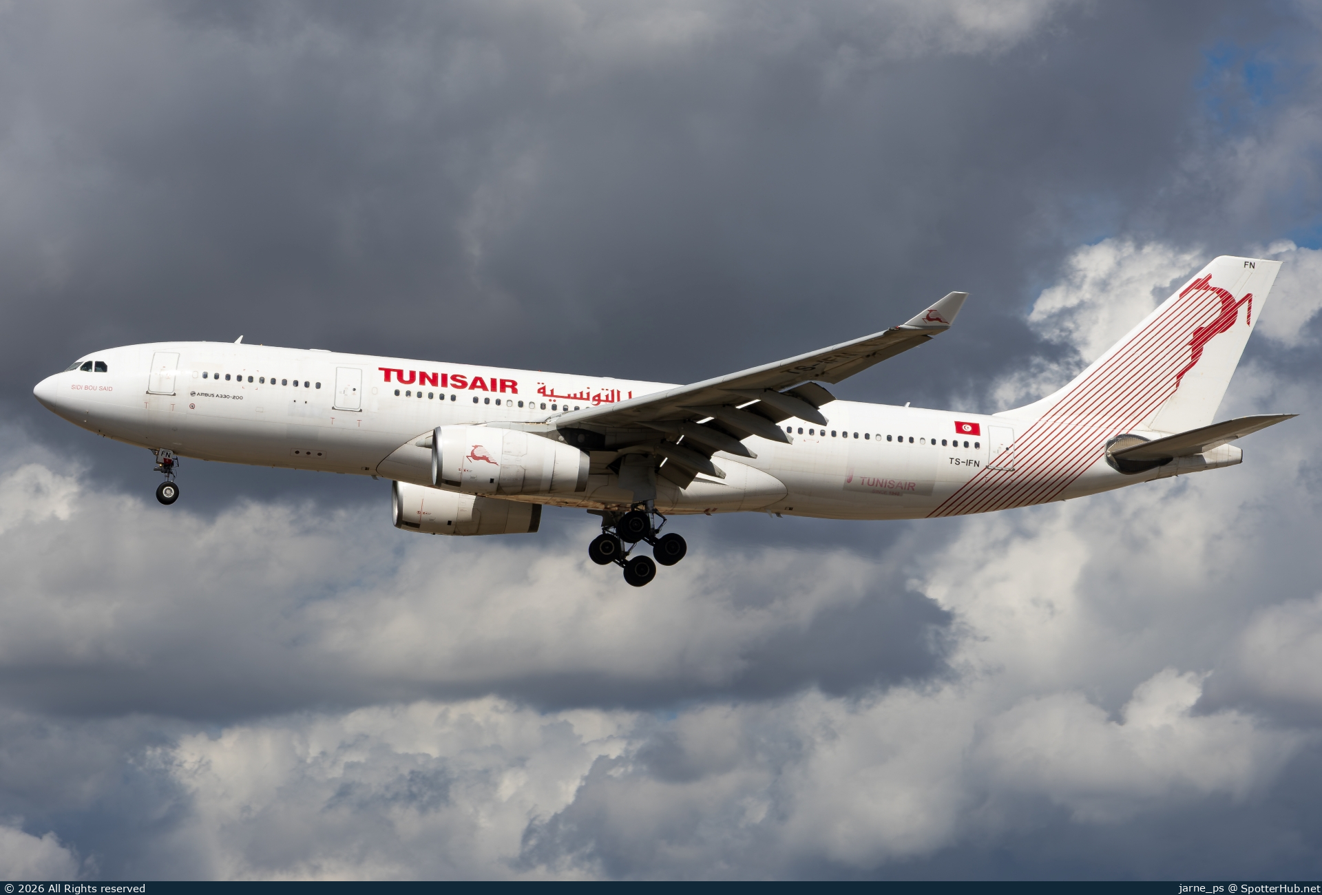 Photo of TS-IFN - Airbus A330-243 operated by Tunisair