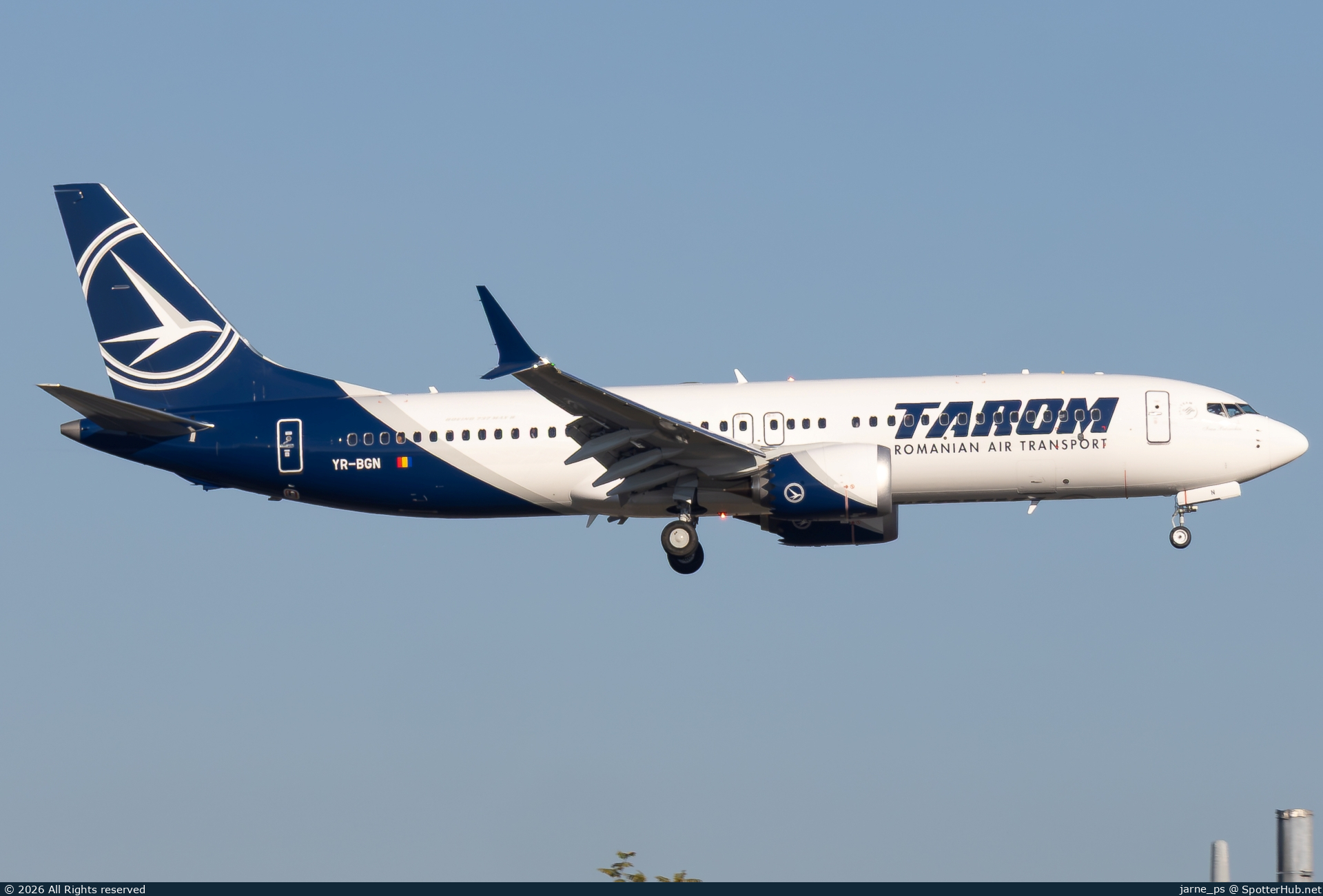 Photo of YR-BGN - Boeing 737 MAX 8 operated by Tarom - Romanian Air Transport