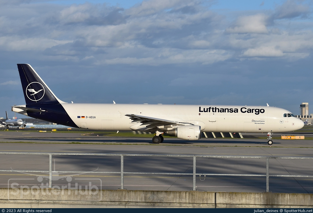 Photo of D-AEUA - Airbus A321-211(P2F) operated by Lufthansa Cargo (opb Lufthansa CityLine)