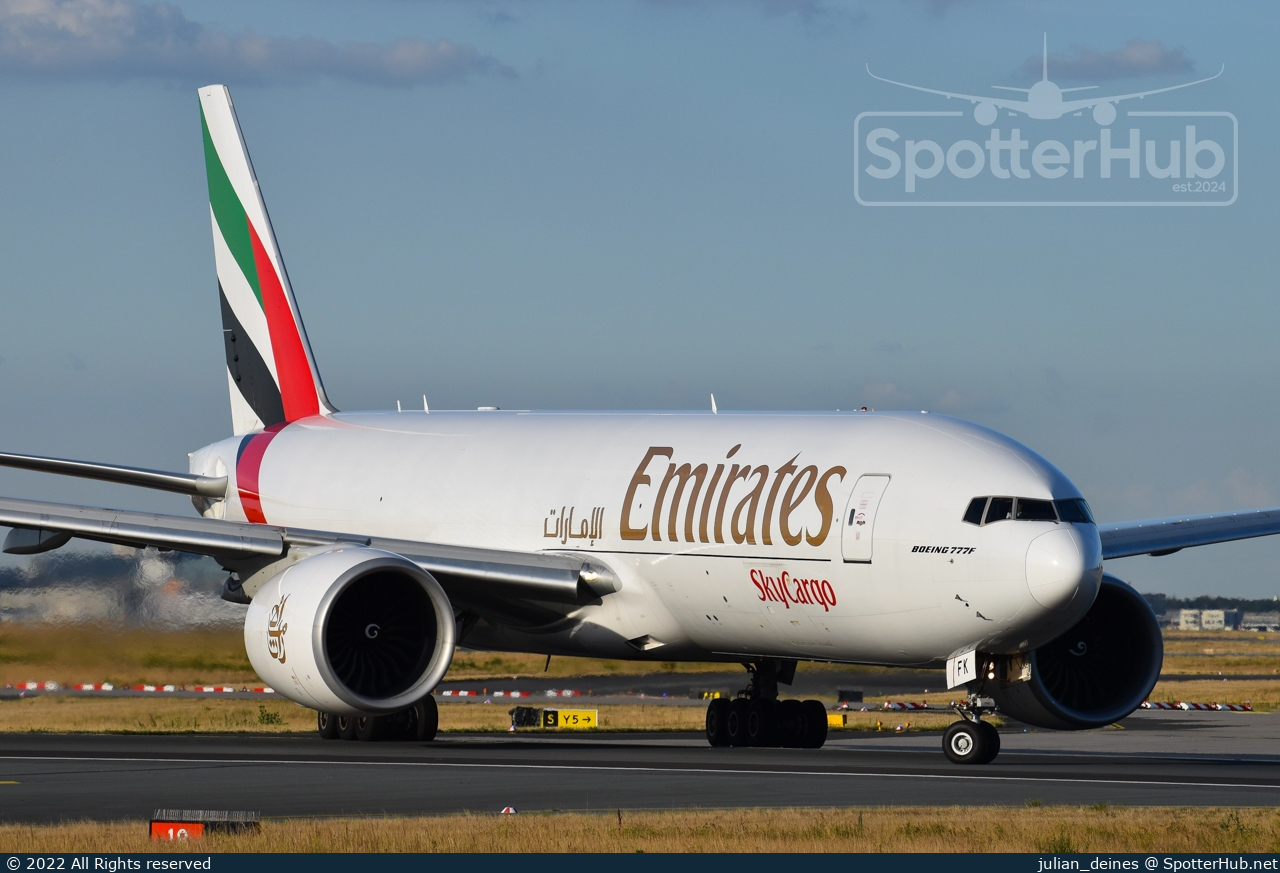 Photo of A6-EFK - Boeing 777-F1H operated by Emirates SkyCargo