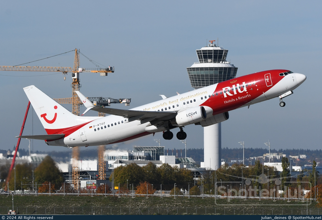 Photo of D-ATUZ - Boeing 737-8K5 operated by TUIfly